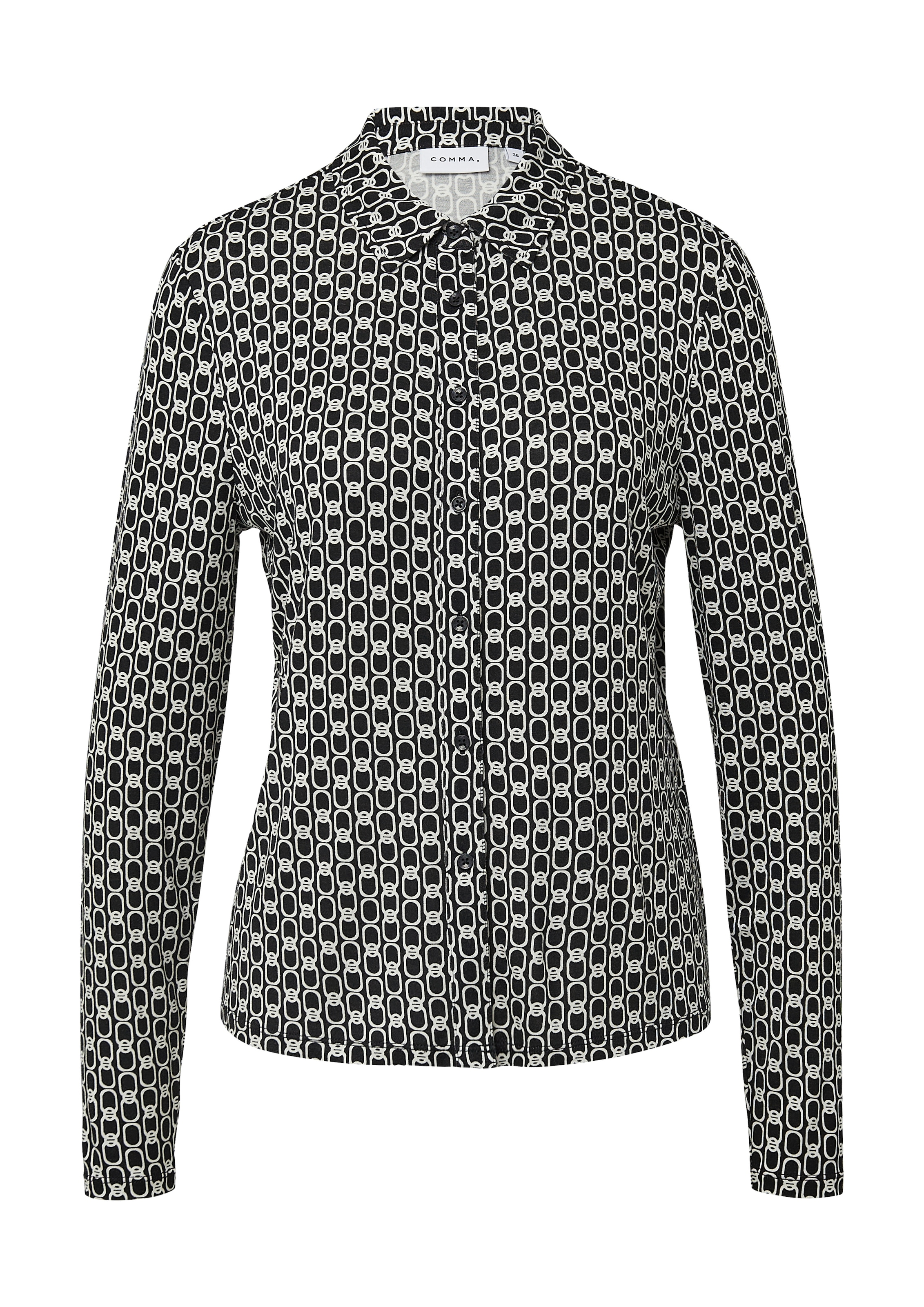 Comma Hemdbluse mit All-Over Print