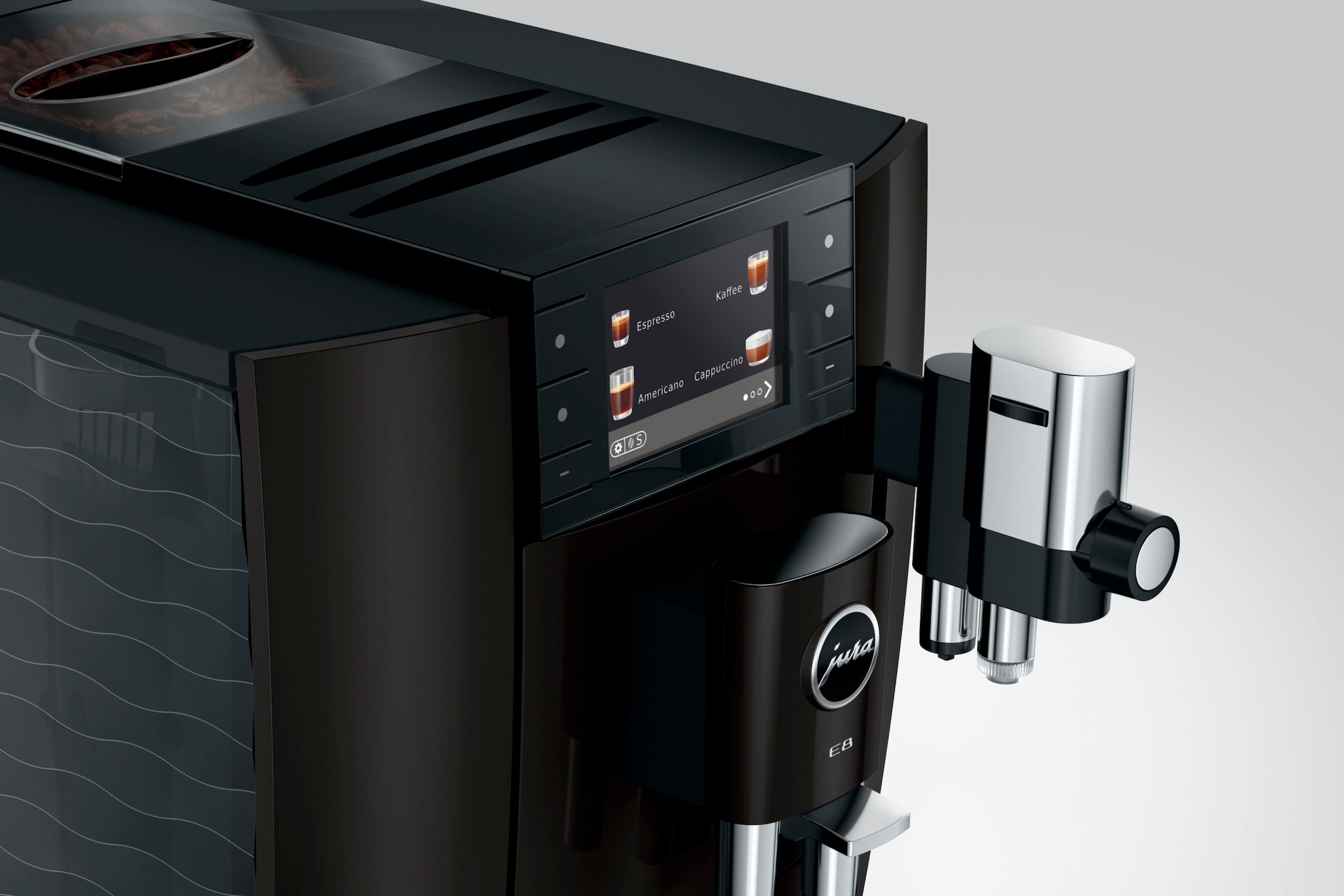 JURA Kaffeevollautomat »15745 E8 (ED), Piano Black« 27 Spezialitäten, WiFi, Hot & Light Brew, Sweet