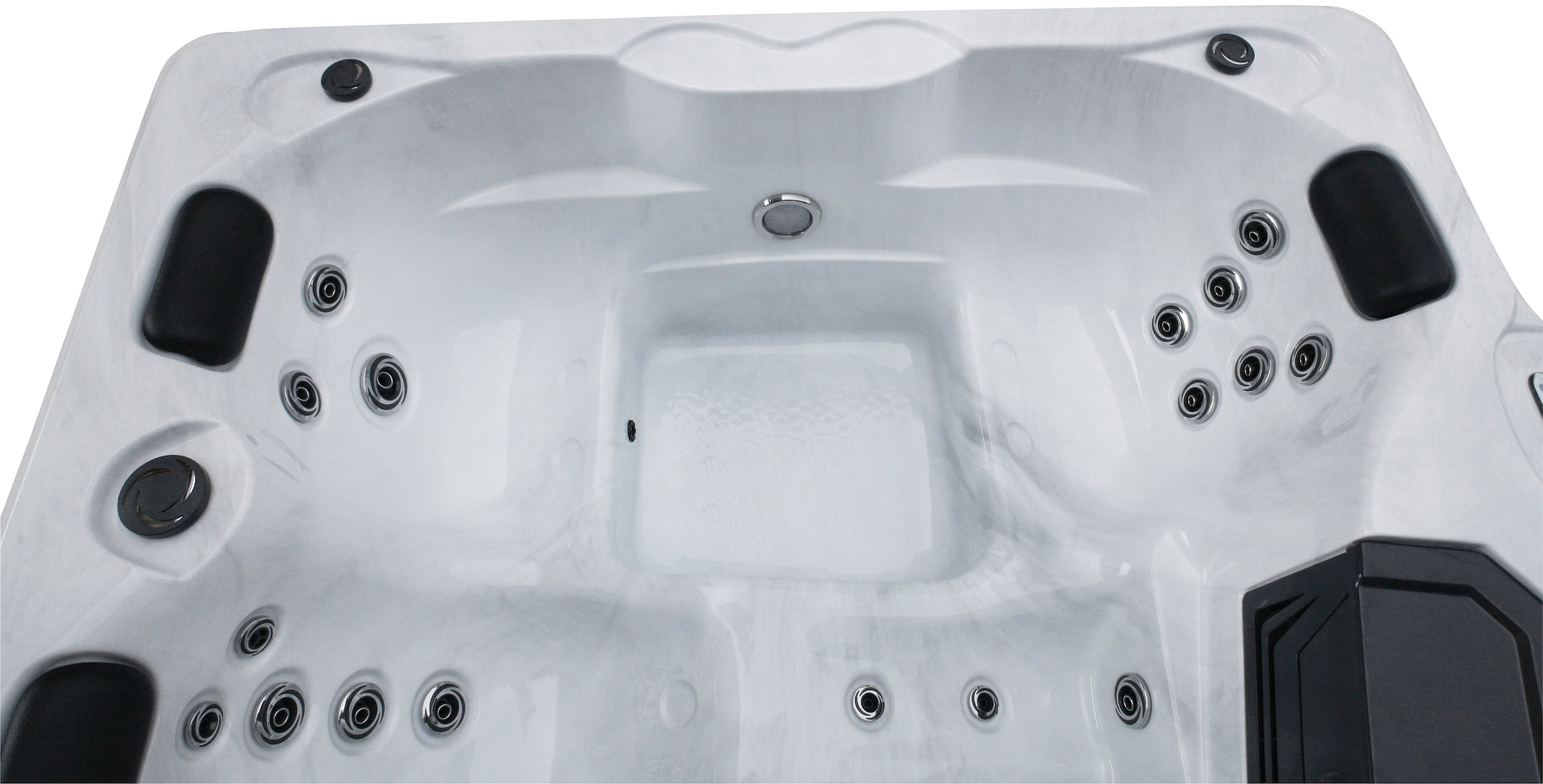 Sanotechnik Whirlpool »DIABLO«, (Set), 210x160x80 cm, inkl. Einstiegsleiter und Abdeckung