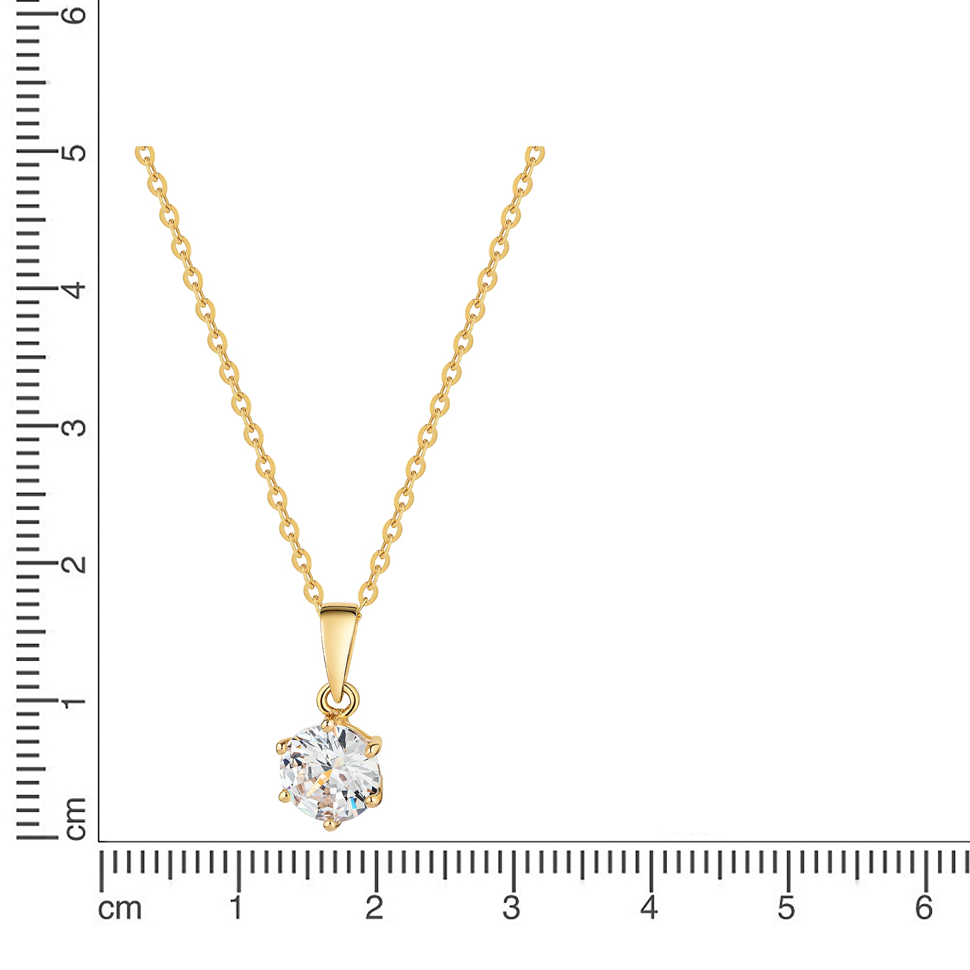 Firetti Kette mit Anhänger »Schmuck Geschenk Silber 925 Halsschmuck Halskette Ankerkette Solitär« mit Zirkonia (synth.)