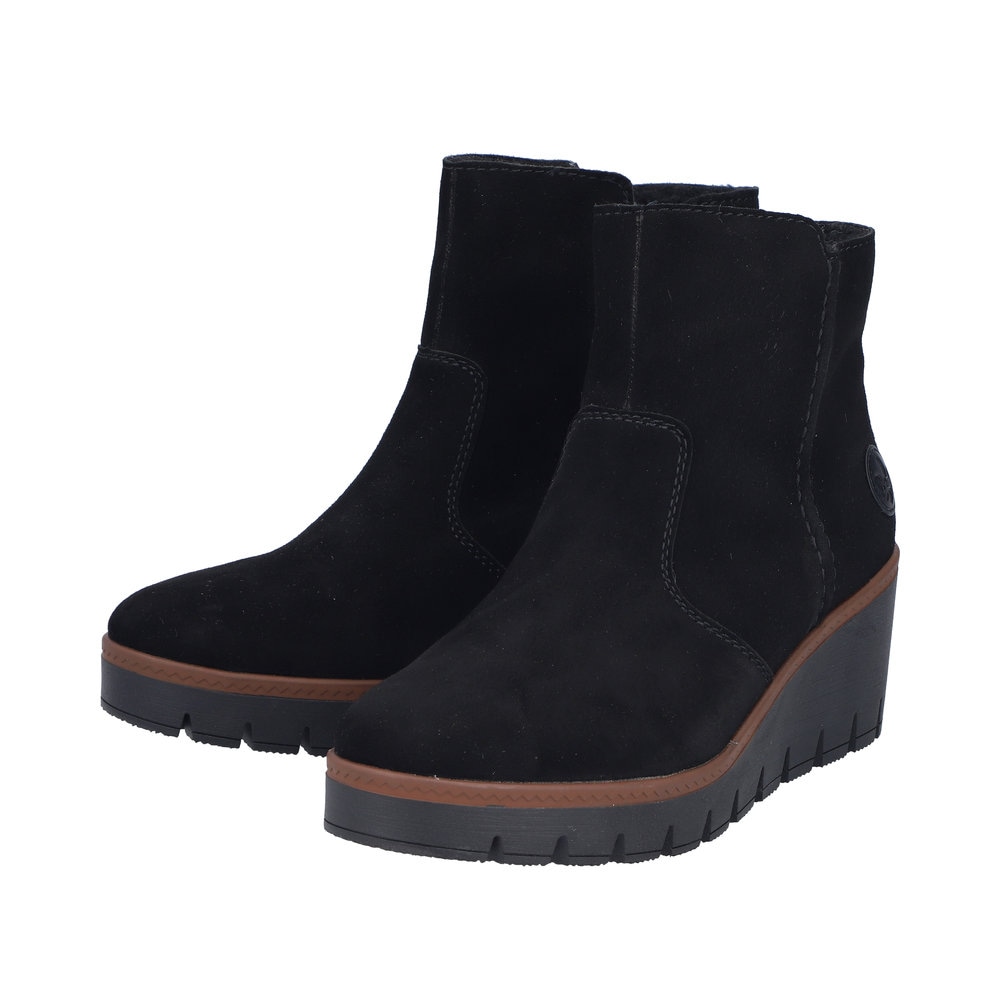 Winterstiefelette, Keilboots, Basic-Stiefelette mit Innenreißverschluss, schmale Form