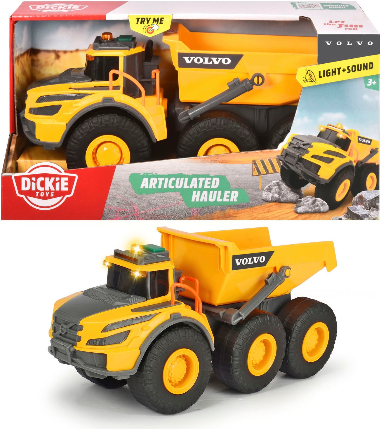 Dickie Toys Spielzeug-Kipper »Volvo Articulated Hauler«, mit Licht und Sound