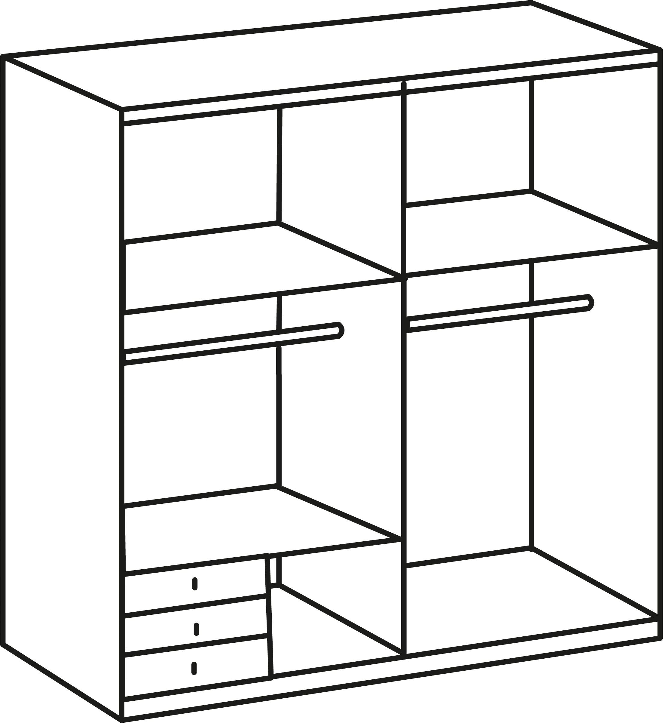 Wimex Schwebetürenschrank »Seattle« mit Schubkästen