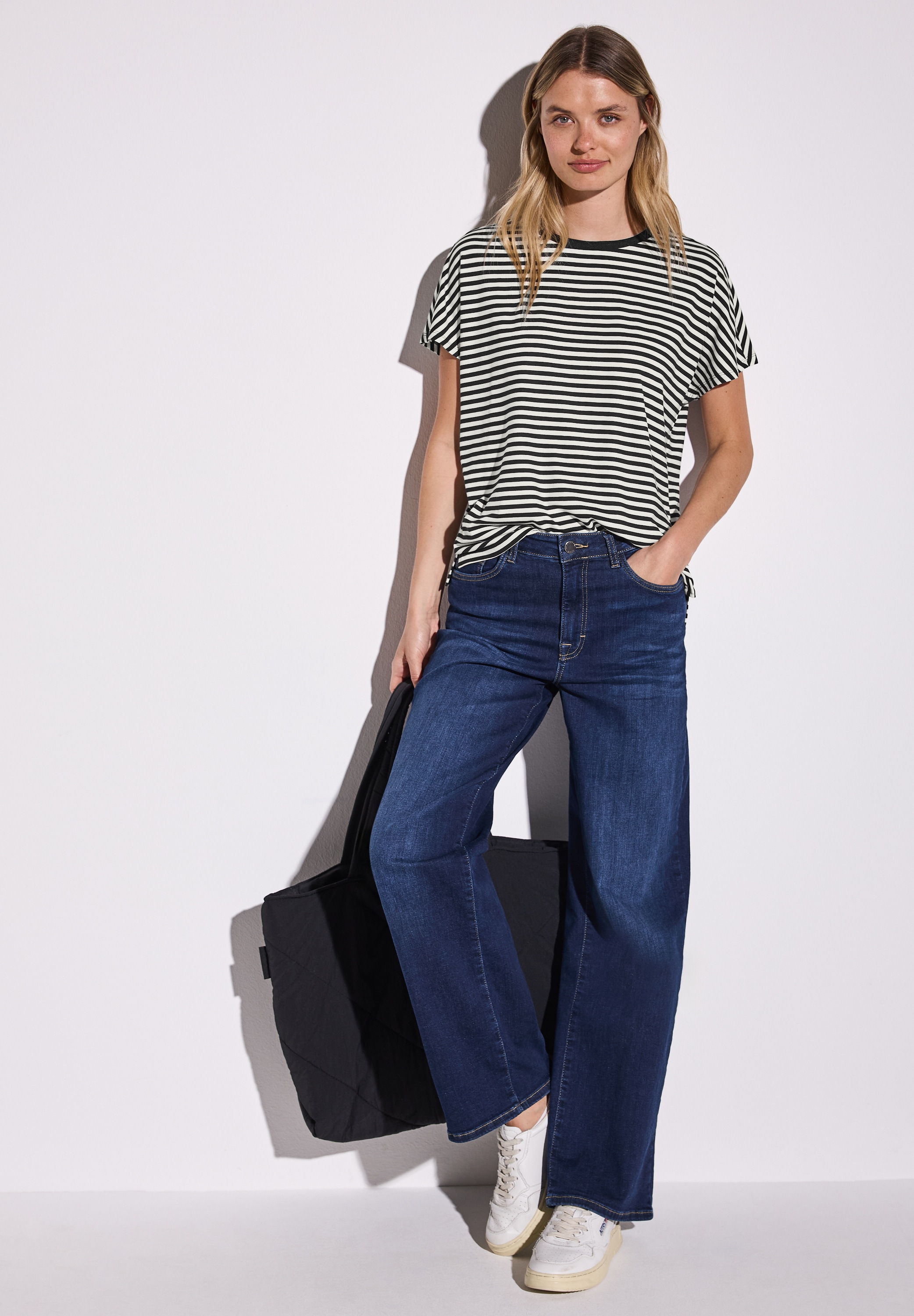STREET ONE T-Shirt »Style Crista«, mit Streifen Muster