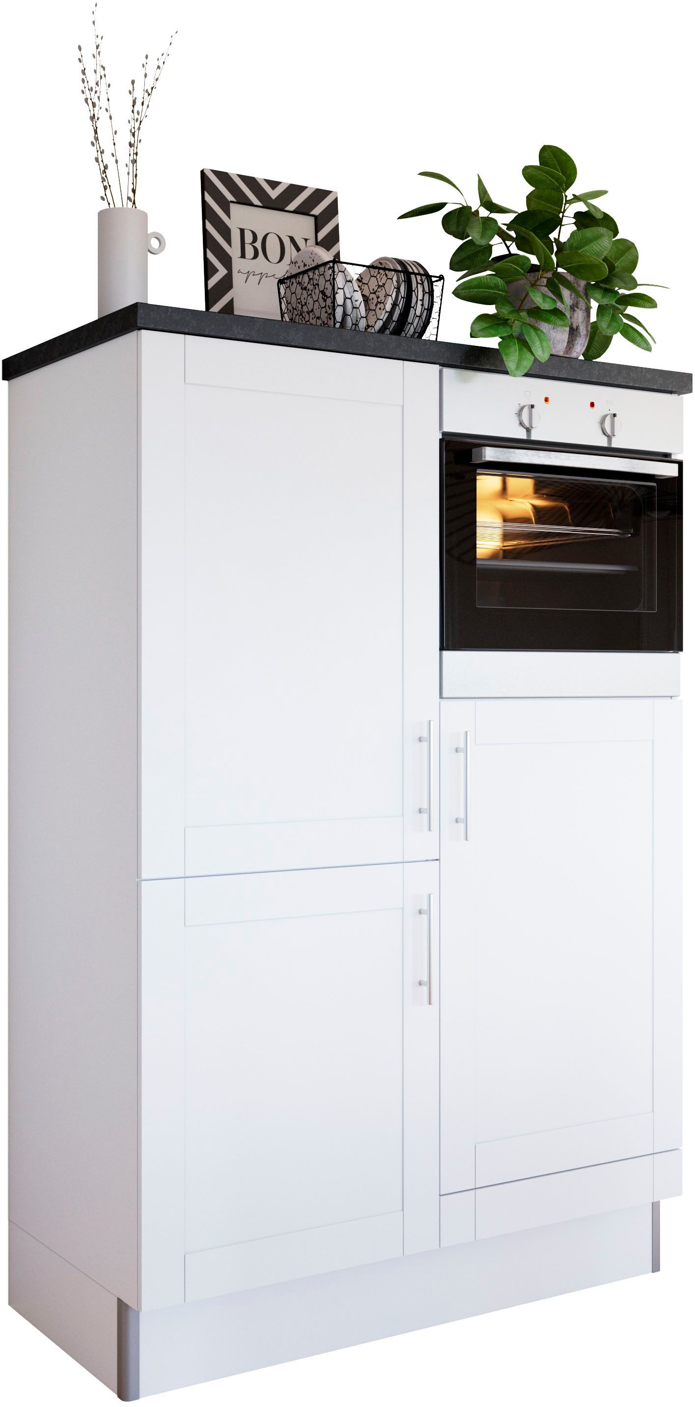KOCHSTATION Küche »KS-Ahus, Hochschrankmodul«, Breite 120 cm,wahlweise mit E-Geräten,Soft-Close-Funktion
