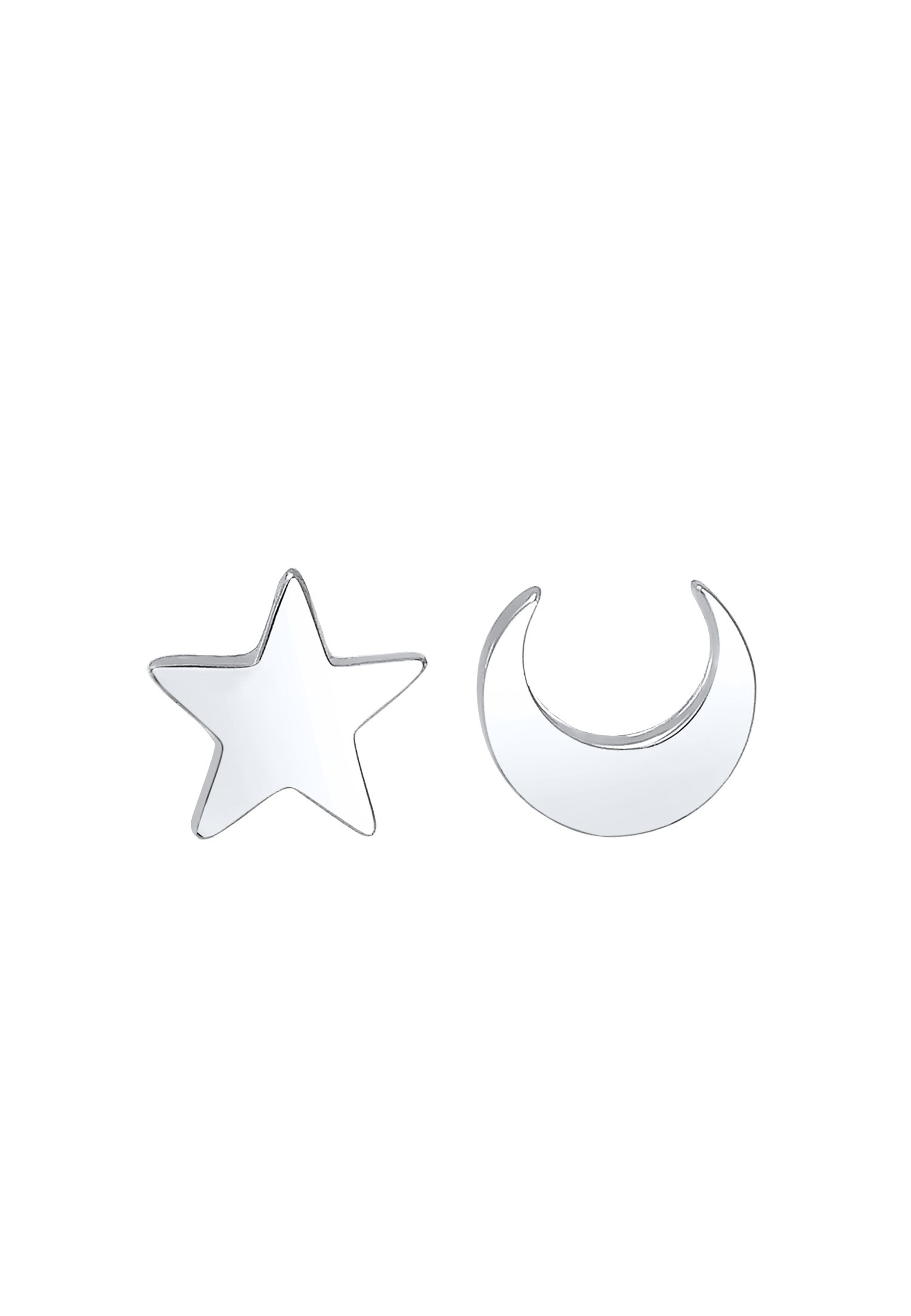 Elli Paar Ohrstecker »Ohrringe Ohrstecker Stern Halbmond 925 Sterling Silber«