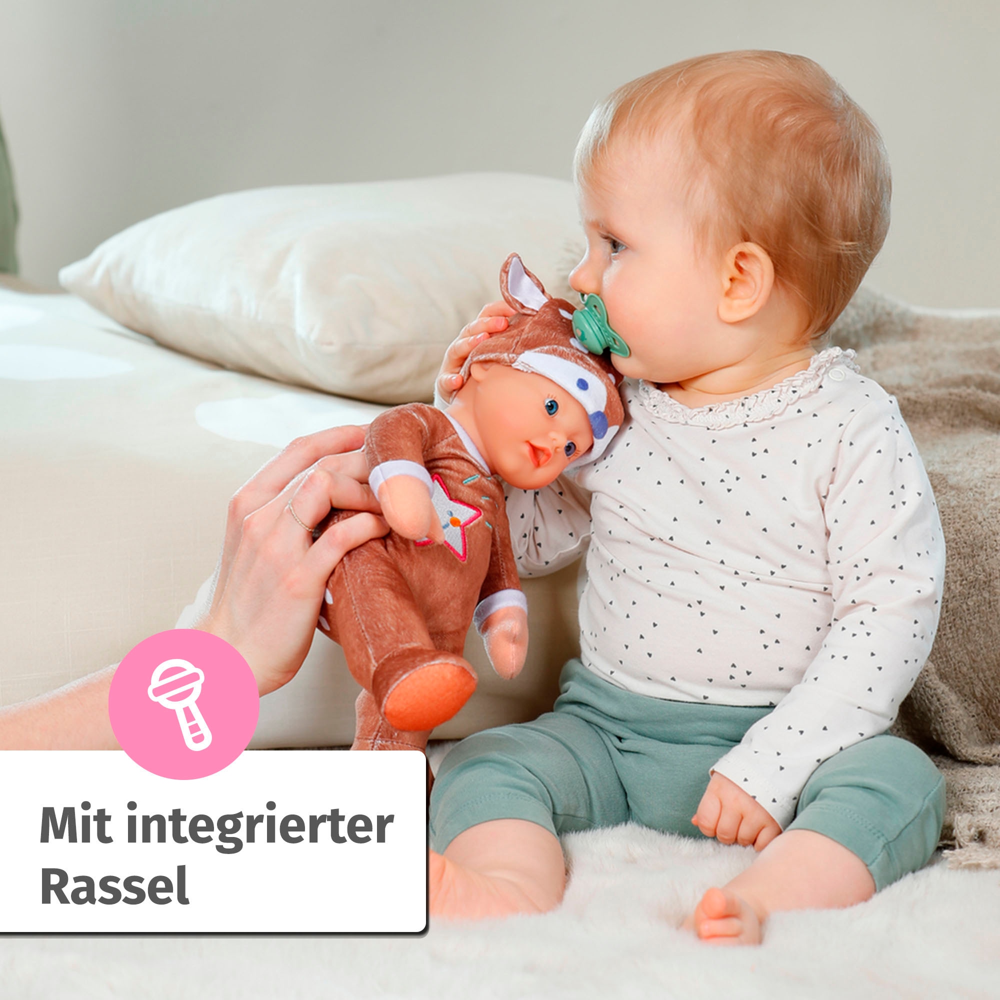 Baby Born Babypuppe »for babies Sleepy Reh, 30 cm«, mit Rassel im Inneren