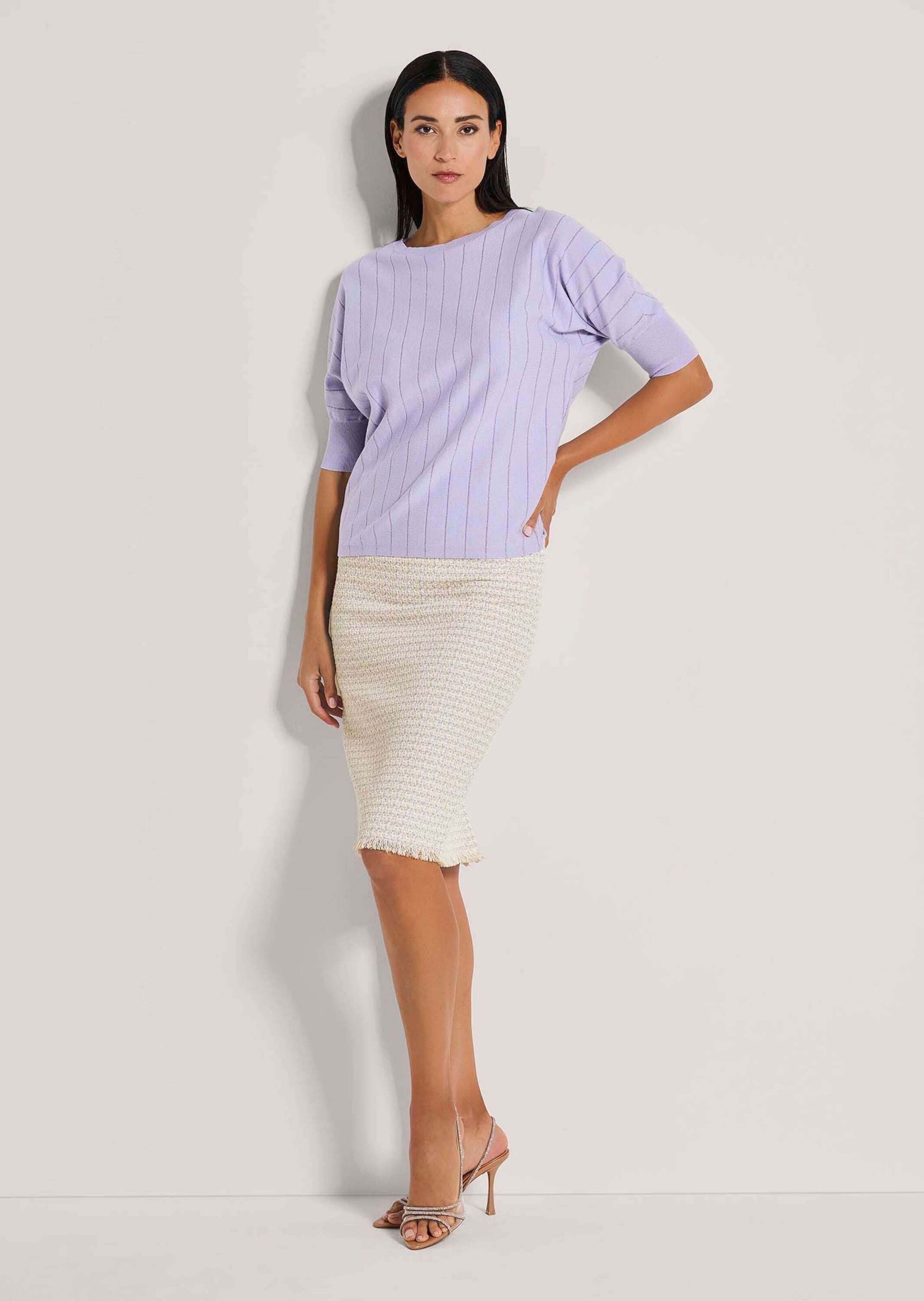 MADELEINE Longpullover »Pullover Oversize-Pullover mit Glanz-Effekt«