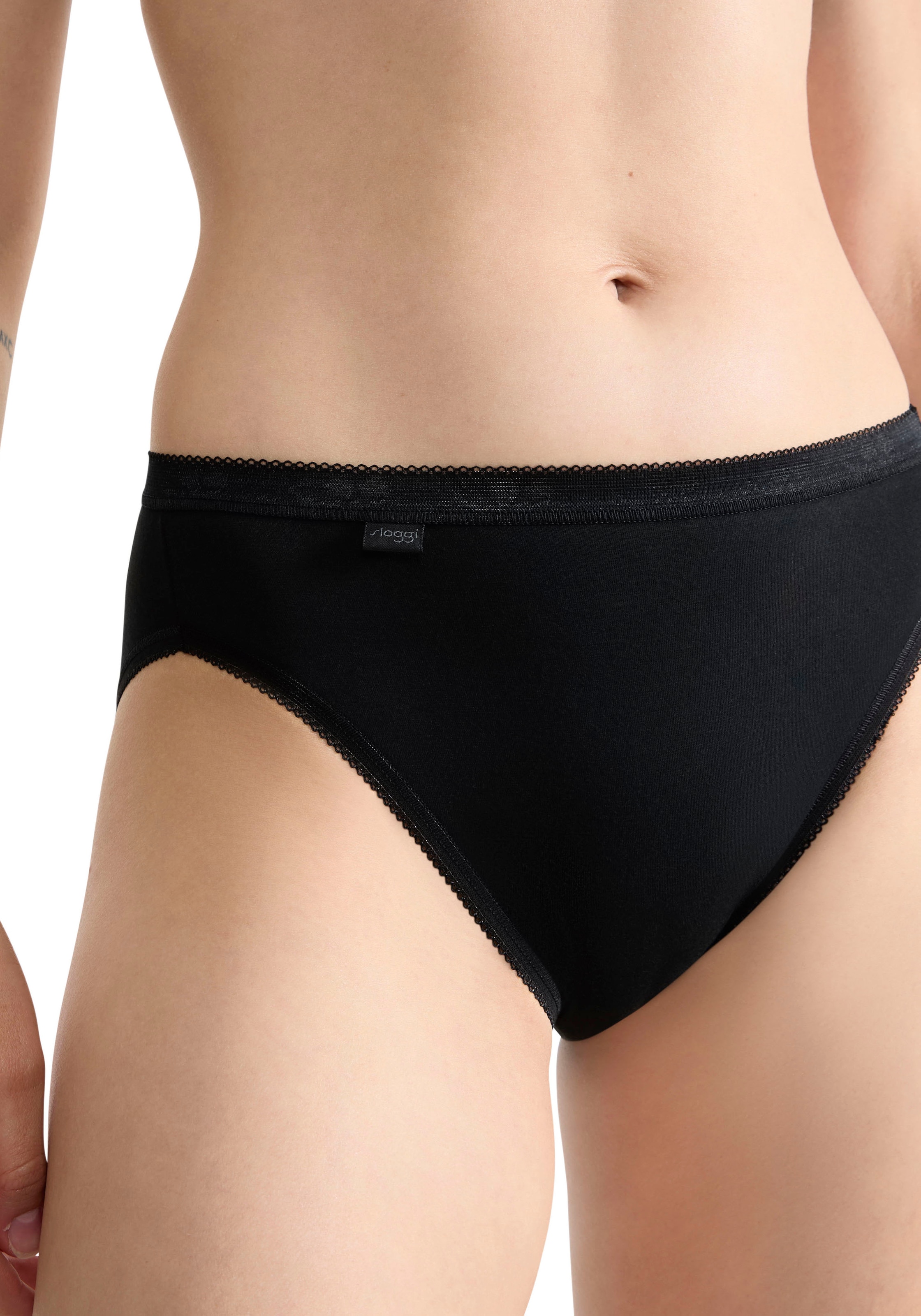sloggi Tai-Slip »Basic+« 2er Pack,  perfekter Sitz, Baumwollmix, elastisch, weiche Nähte