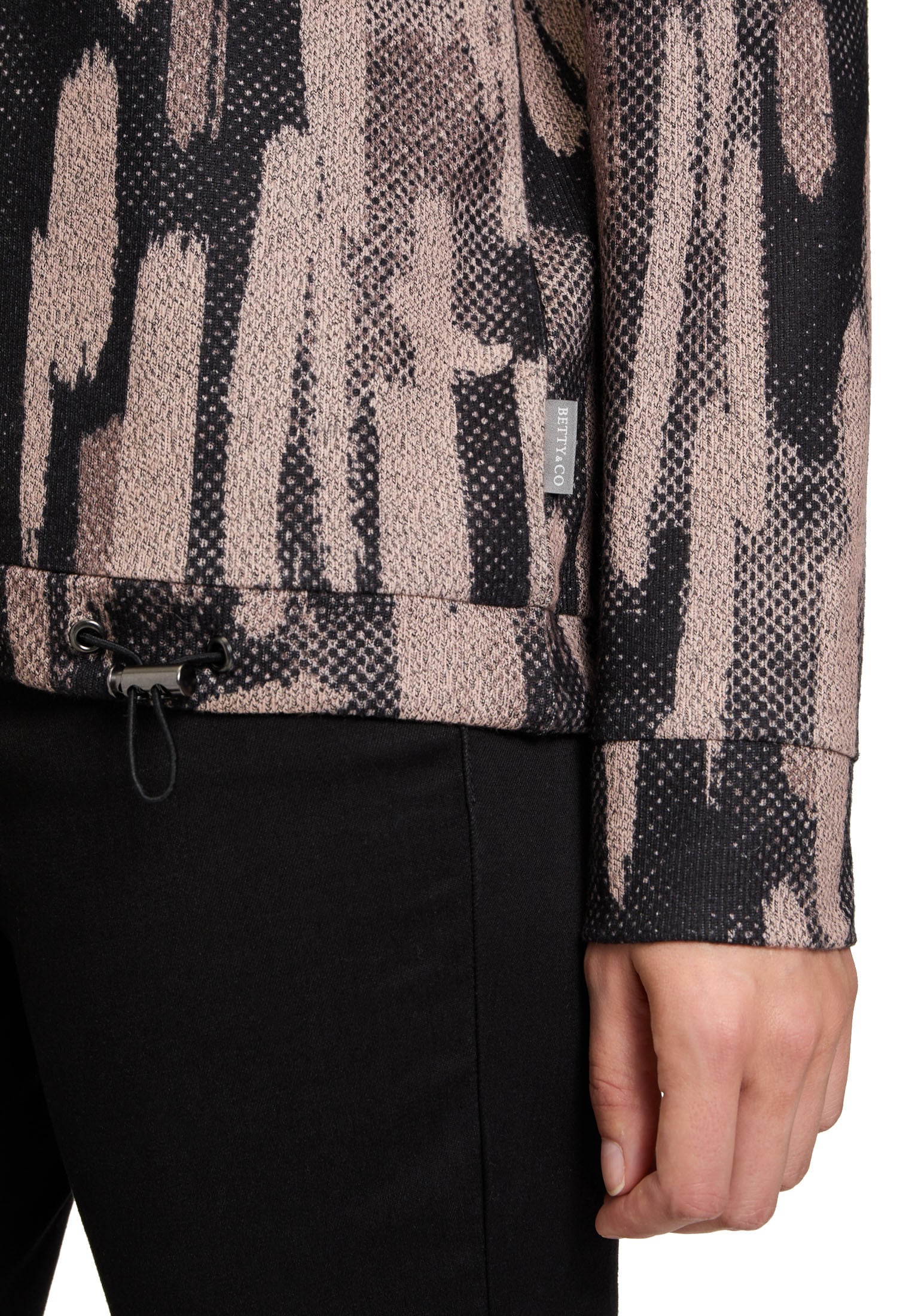 Betty&Co Langarmshirt »Casual-Shirt mit Tunnelzug«