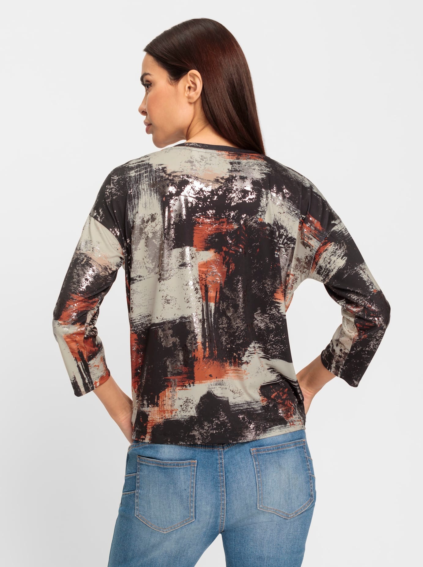 heine 3/4-Arm-Shirt »Druck-Shirt«, (1 tlg.)