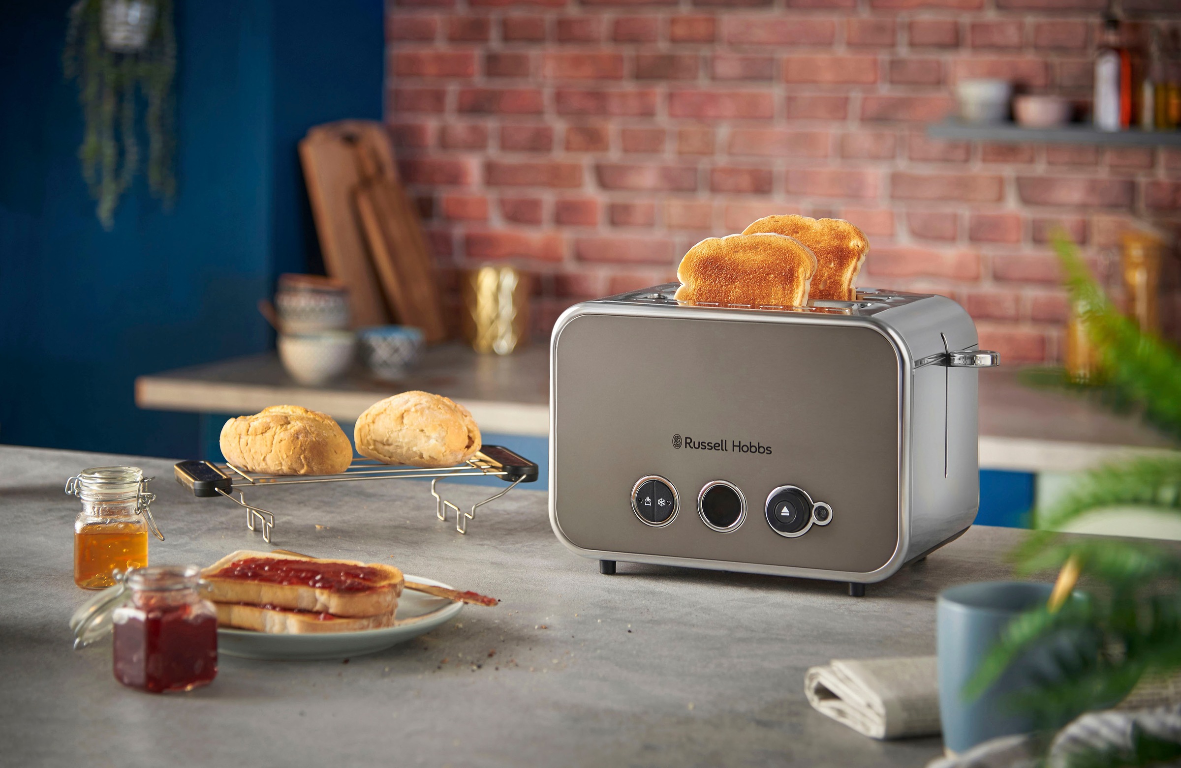 RUSSELL HOBBS Toaster »Distinctions Titanium 26432-56«, 2 kurze Schlitze, für 2 Scheiben, 1600 W