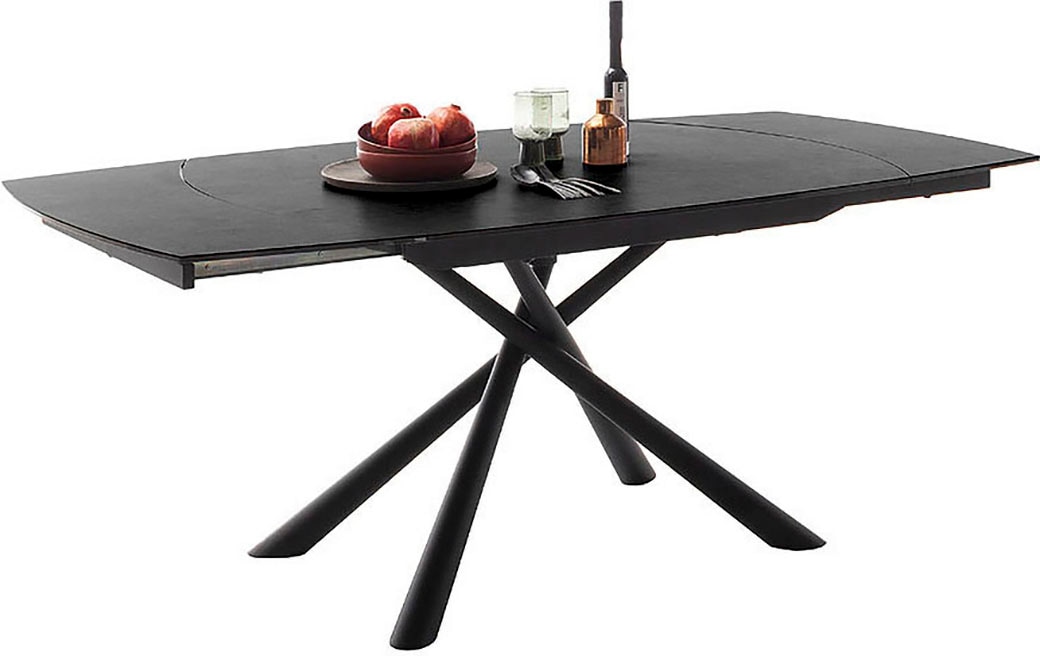 MCA furniture Esstisch »NICOSIA Vierfußtisch 130-190 cm«, (Einzelstück), Keramik, Metall, Rotationsauszug, ausziehbar, Tischplatte 11 mm