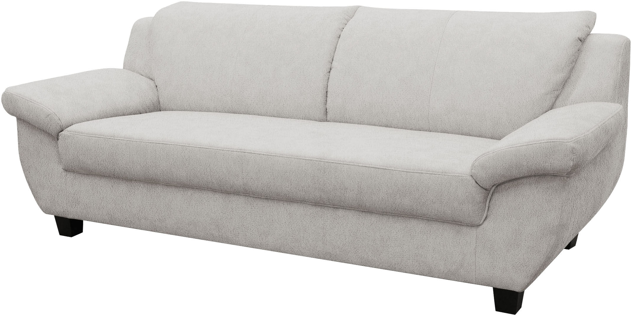 OTTO home 3-Sitzer »Silkeborg 207 cm, formschönes Sofa mit dunklen Füßen« aus pflegeleichtem, weichem Luxus-Microfaser