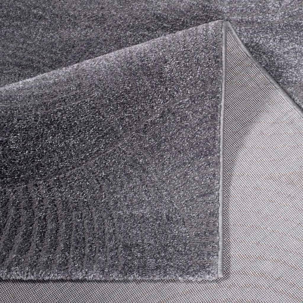 Carpet City Teppich »Friseé-Teppich FANCY 647« rechteckig 12 mm Höhe Läufer, Kurzflor,3D-Optik,Kreisförmiges Muster, Wohnzimmer