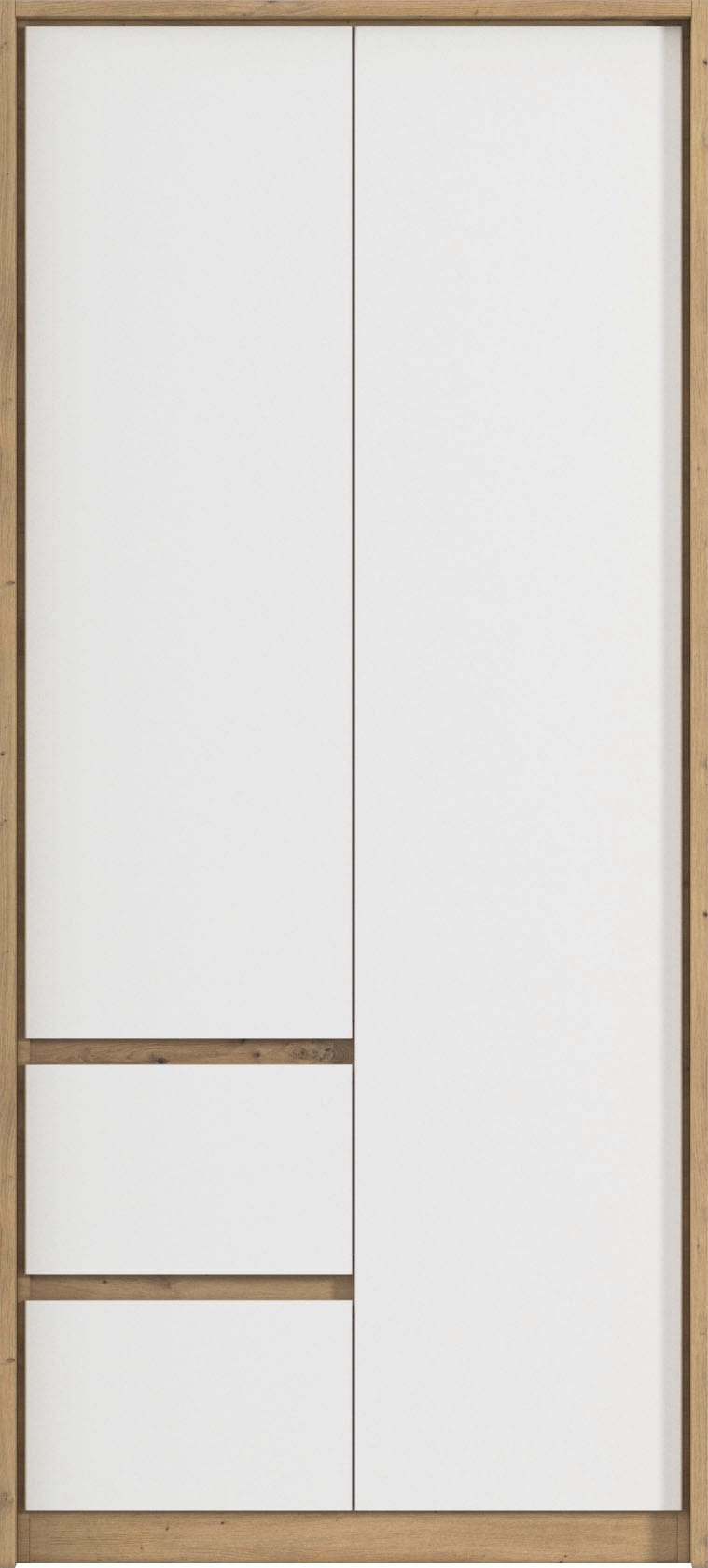 rauch Drehtürenschrank »Mainz mit Passepartout« optional mit Beleuchtung, Außentüren mit Push-to-Open Funktion