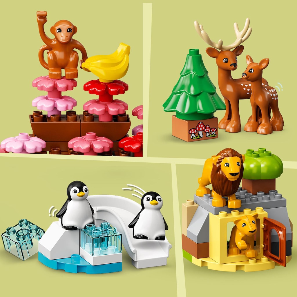 LEGO® Konstruktionsspielsteine »Wilde Tiere der Welt (10975), LEGO® DUPLO«, (142 St.)