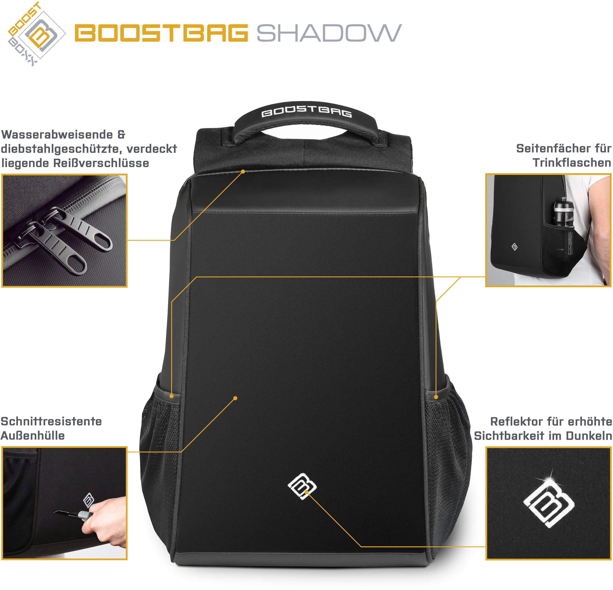 BoostBoxx Notebookrucksack »Boostbag Shadow«