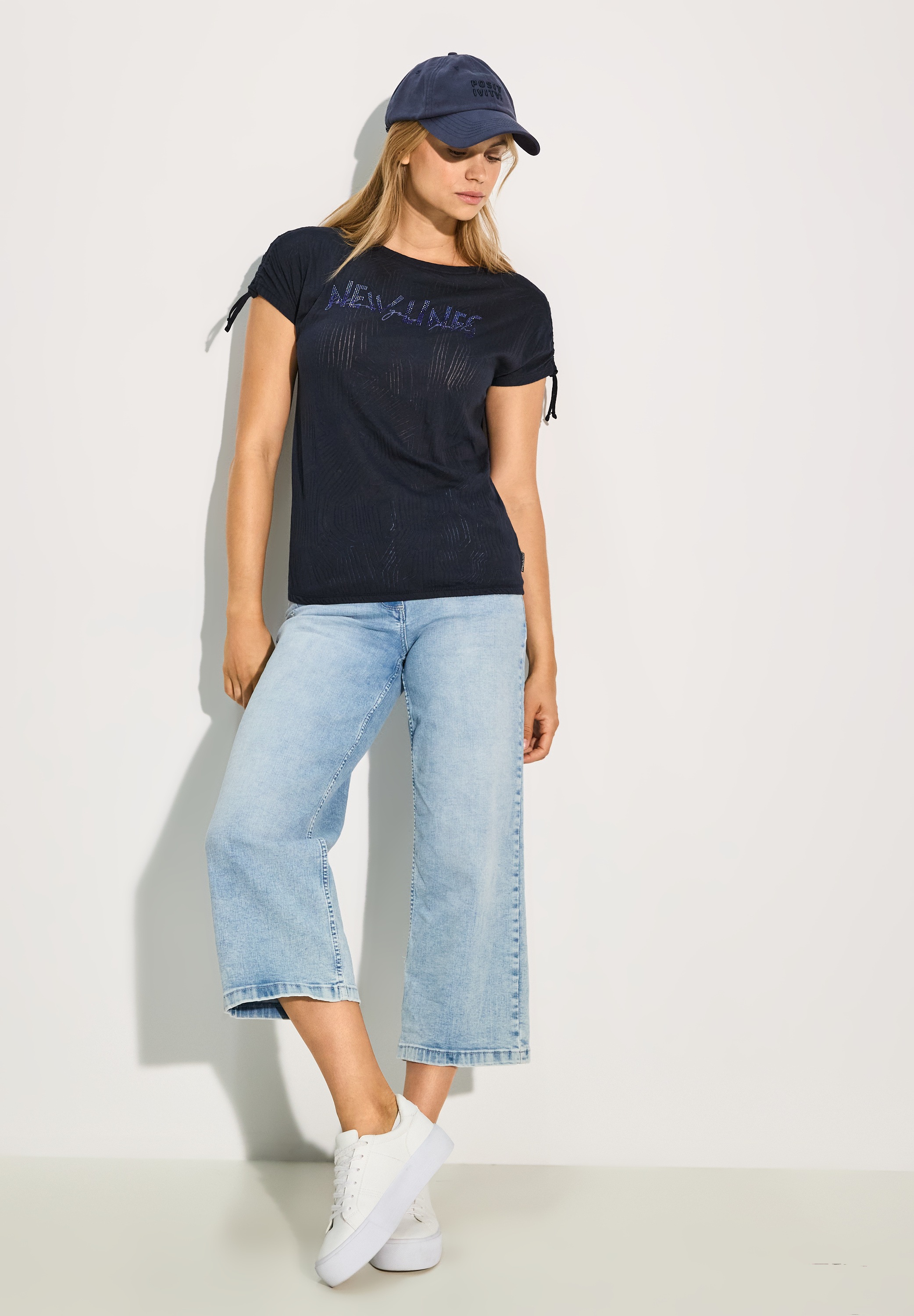 Cecil T-Shirt, mit Burn-Out Muster