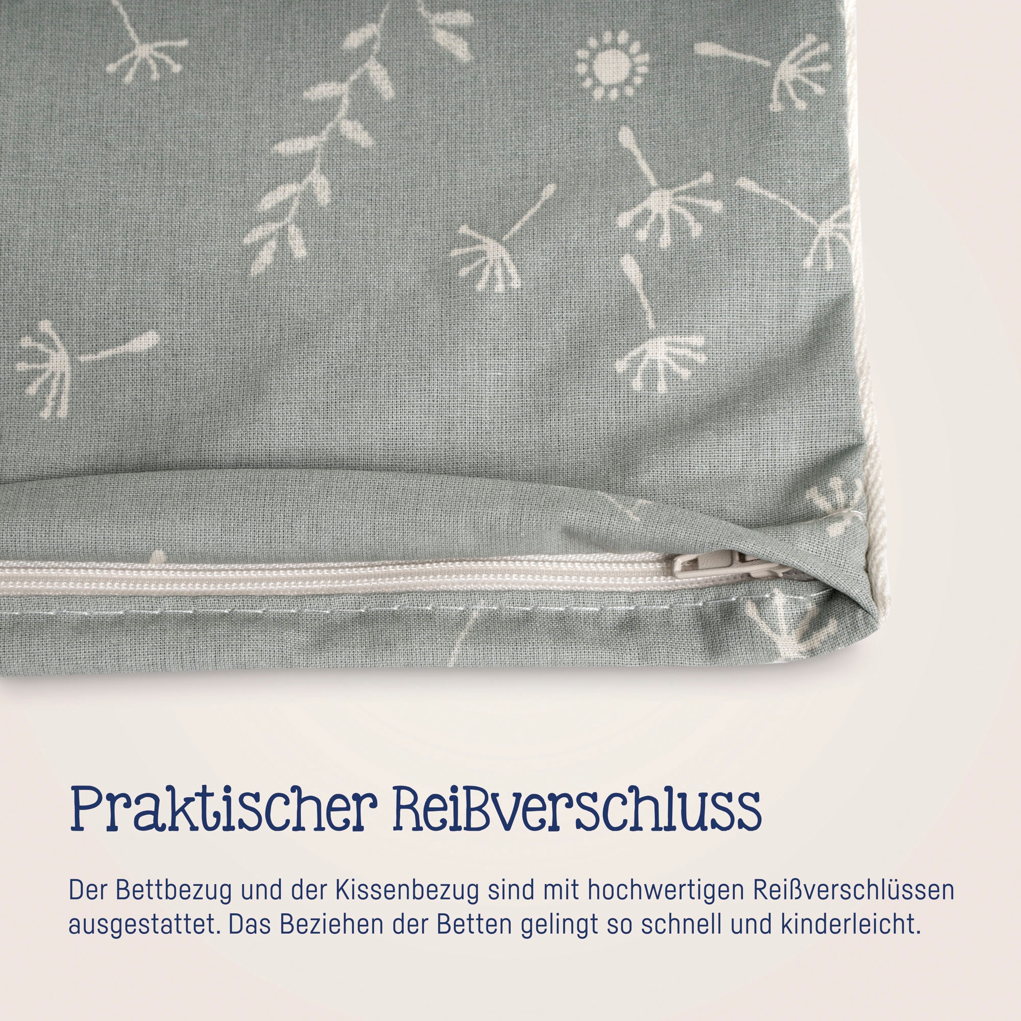 Julius Zöllner Kinderbettwäsche »Baby- und Kinderbettwäsche aus 100% Bio-Baumwolle« 2 Stk. tlg. erhältlich in den Größen 80x80+35x40cm und 100x135+40x60cm