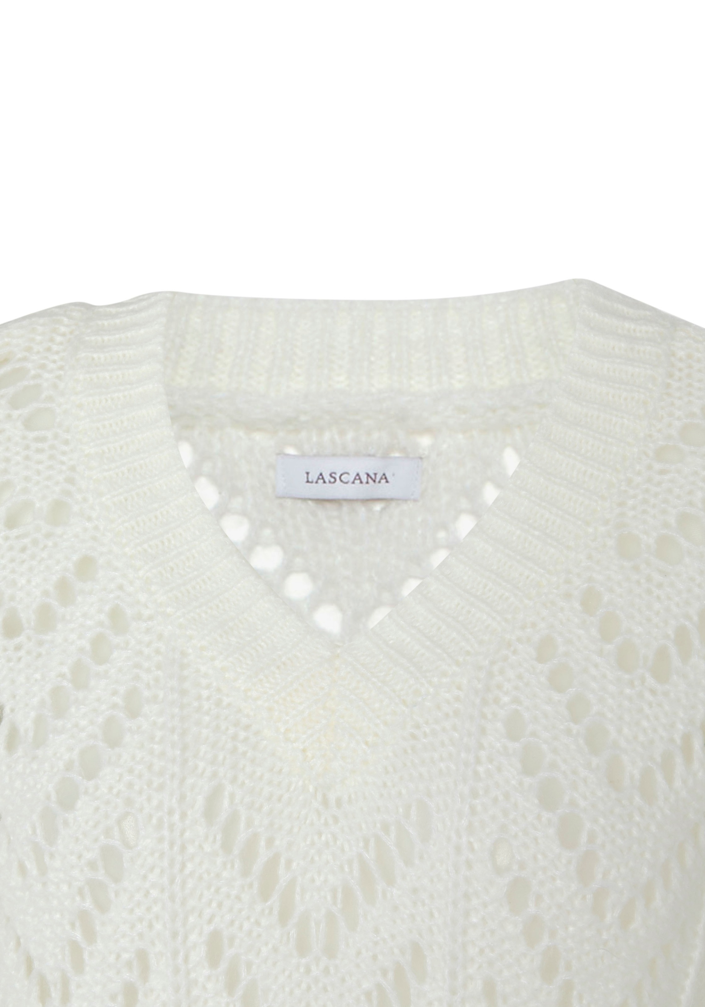 Vivance Ajourpullover, mit V-Ausschnitt