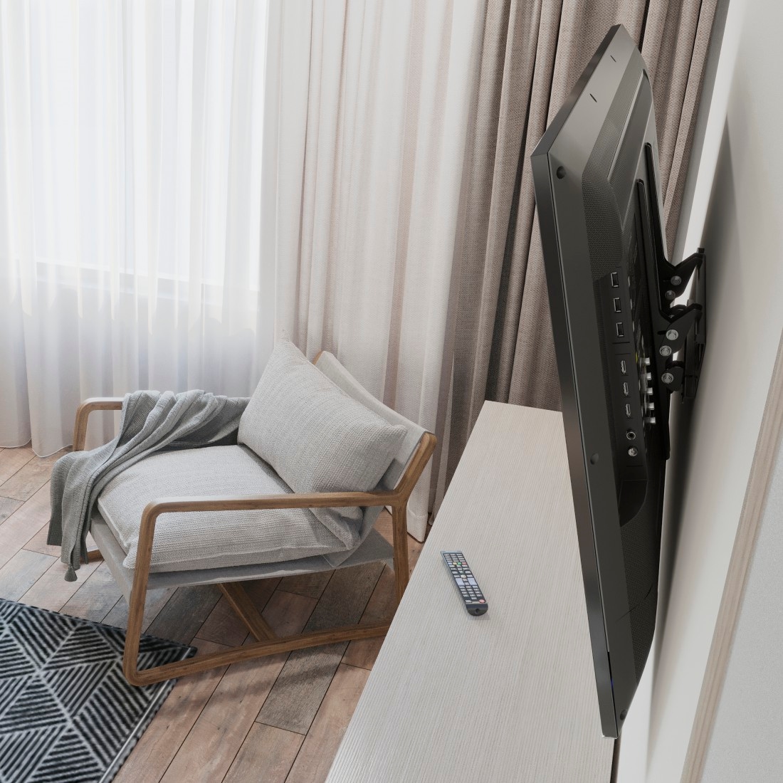 Hama TV-Wandhalterung »Wandhalterung (neigbar, 32" - 75", VESA 400x400)« bis 191 cm Zoll
