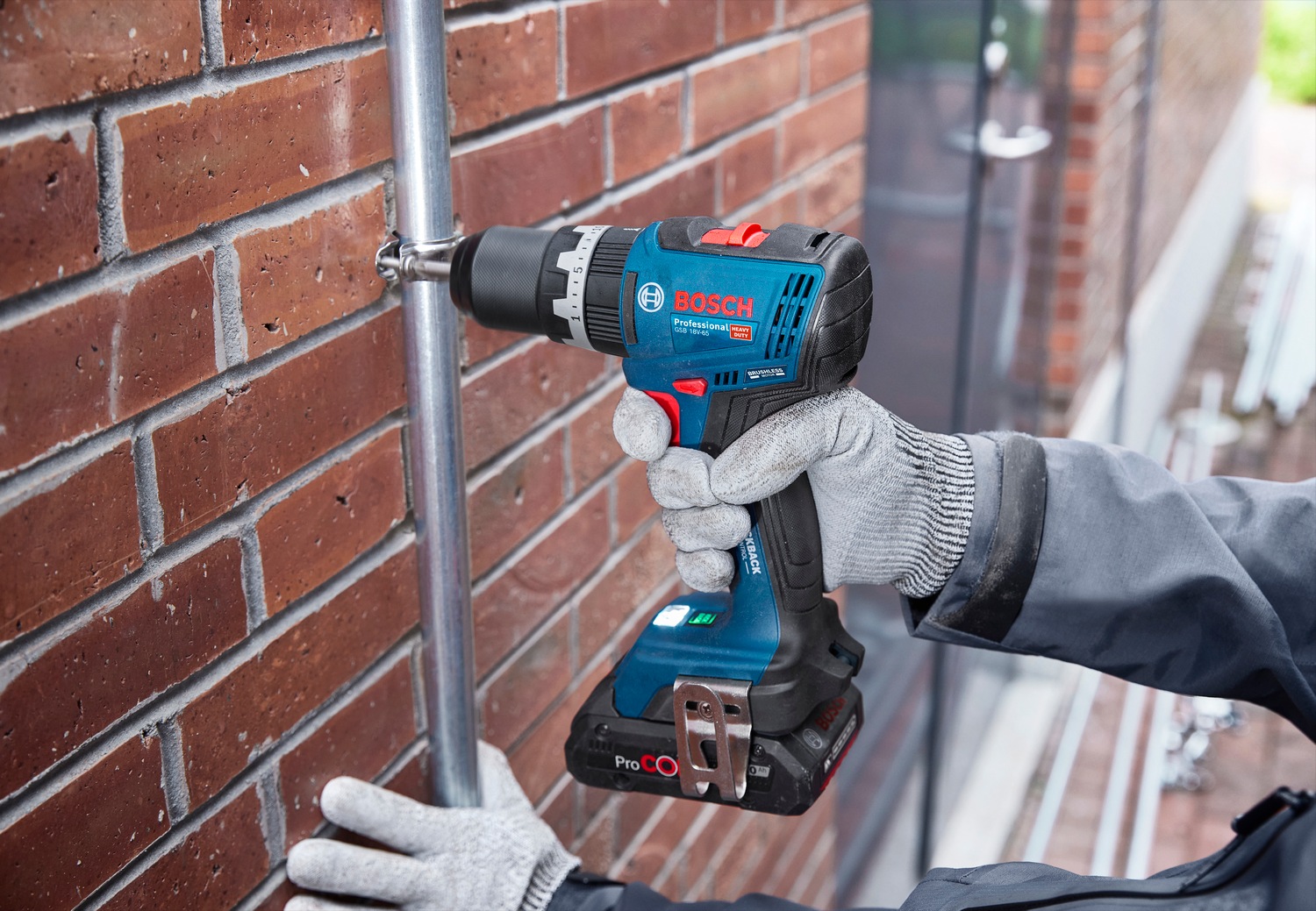 Bosch Professional Akku-Schlagbohrschrauber »»GSB 18V-65«« Inkl. 2x Akku GBA 18V 4,0Ah, in L-Case Pick & Click