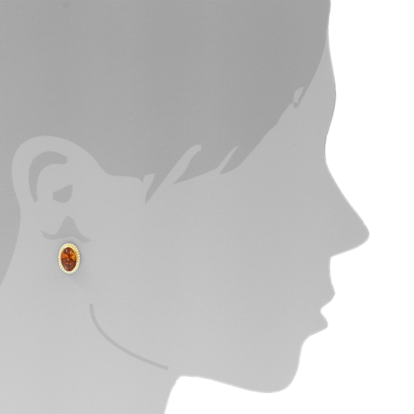OSTSEE-SCHMUCK Paar Ohrstecker »- Julie - Gold 585/000 - Bernstein«