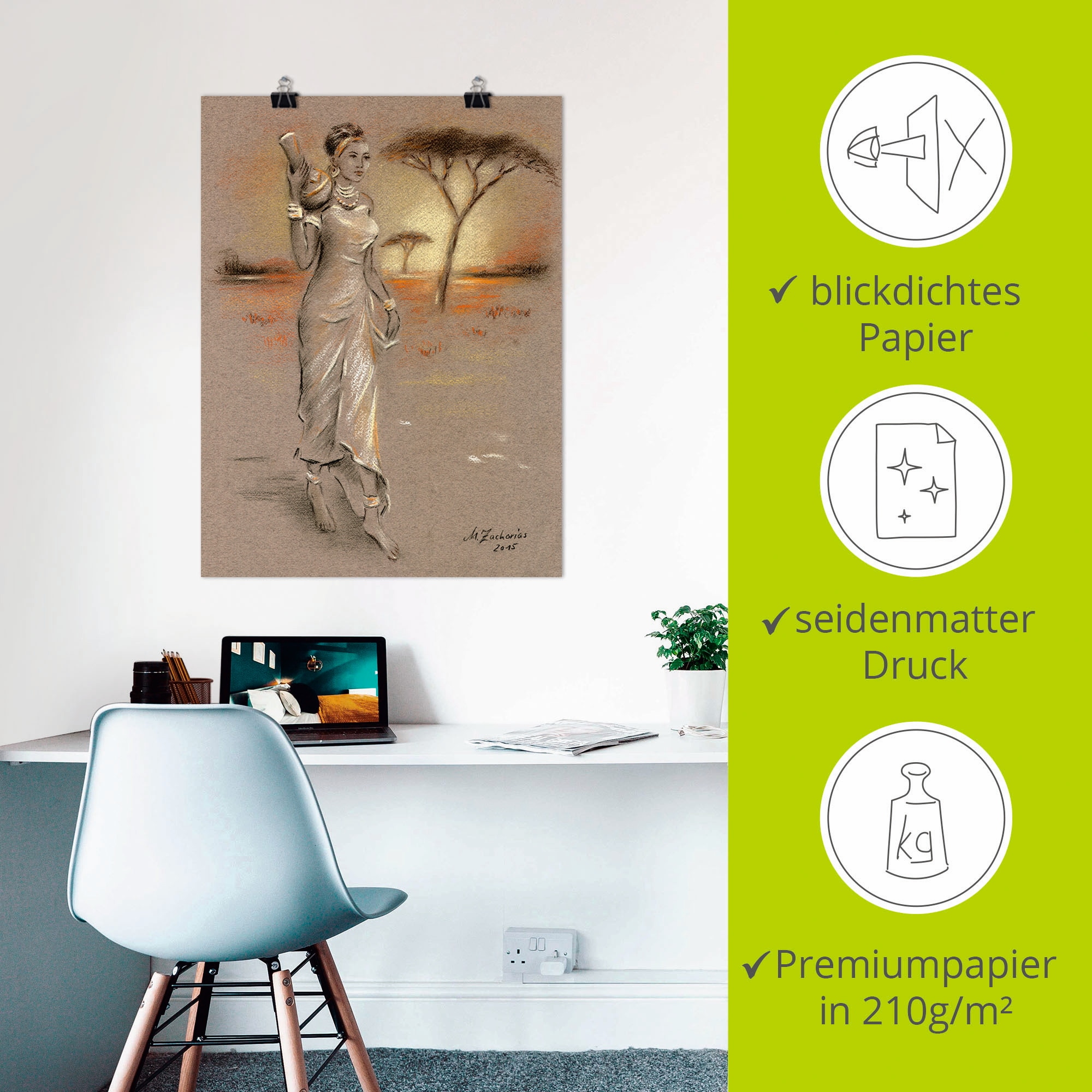 Artland Wandbild »Afrikanische Schönheit« Frau 1 Stk. tlg. als Leinwandbild, Poster in verschied. Größen