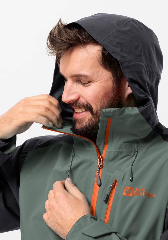 Jack Wolfskin Funktionsjacke »EAGLE PEAK 2L JKT M«, mit Kapuze