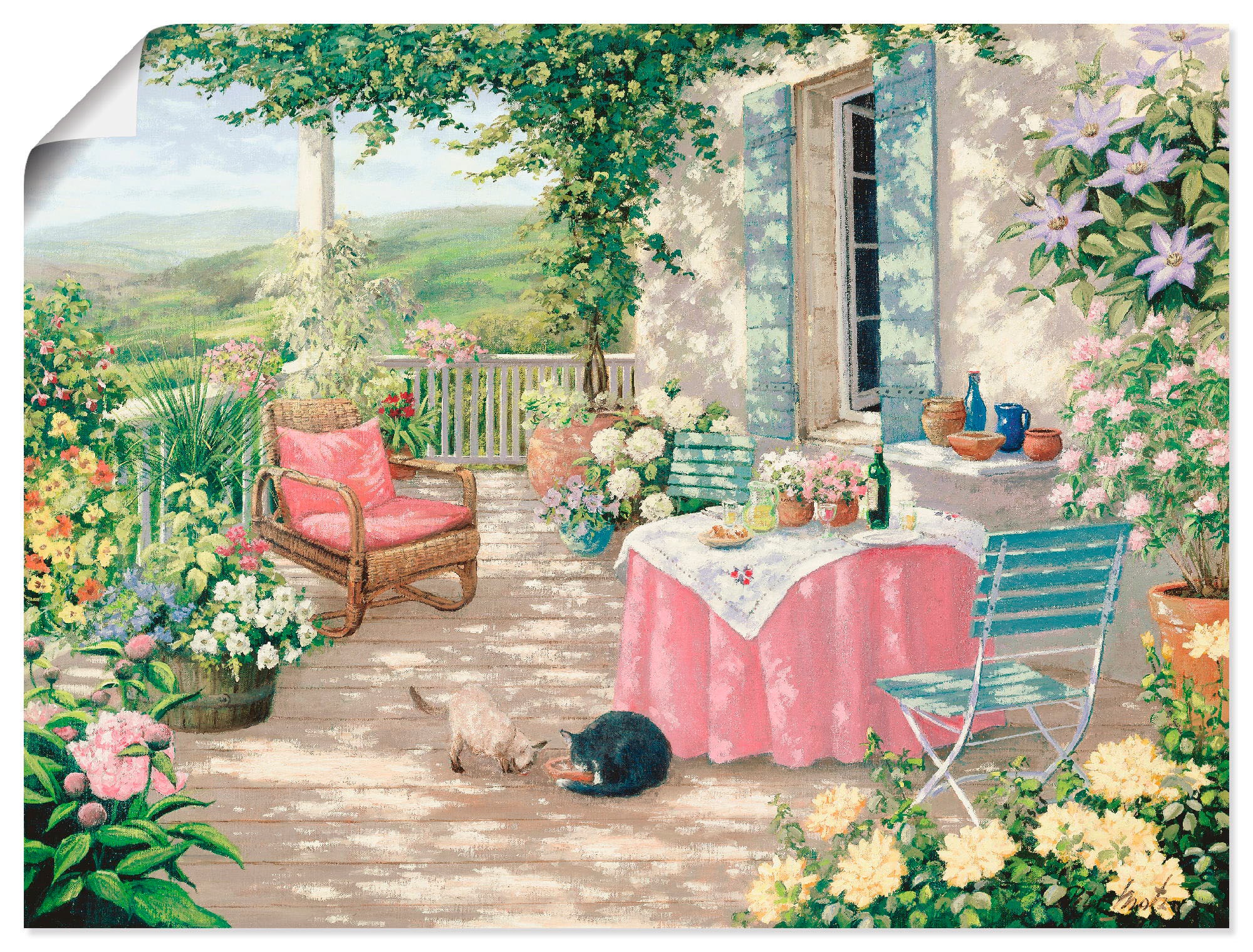 Artland Wandbild »Brunch«, Garten, (1 St.), in vielen Größen & Produktarten -Leinwandbild, Poster, Wandaufkleber / Wandtattoo auch für Badezimmer geeignet