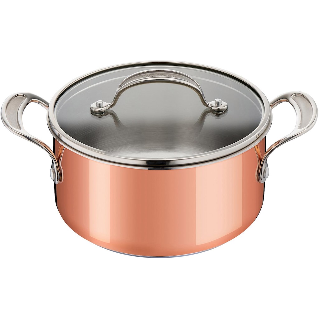 Tefal Kochtopf »Triply Copper by Jamie Oliver«, Kupfer, (1 tlg.), Triply3-Schicht-Material, Mesh-Beschichtung, alle Herdarten, Induktion