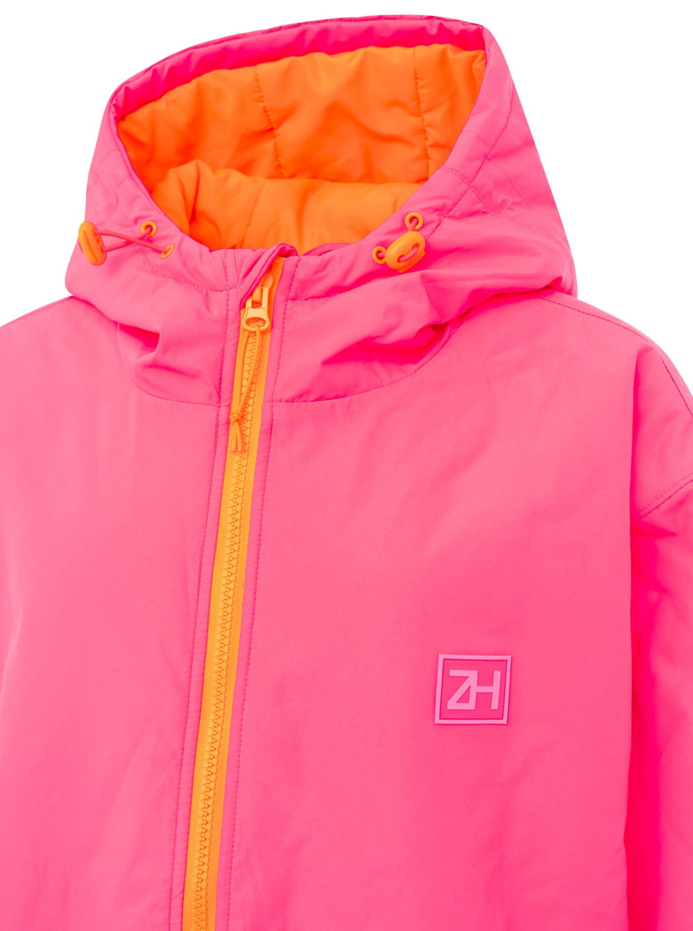 Zwillingsherz Kurzmantel »"Oversize Windjacke ZH"« Kapuze, Reißverschluss, seitliche Taschen, leicht wattiert