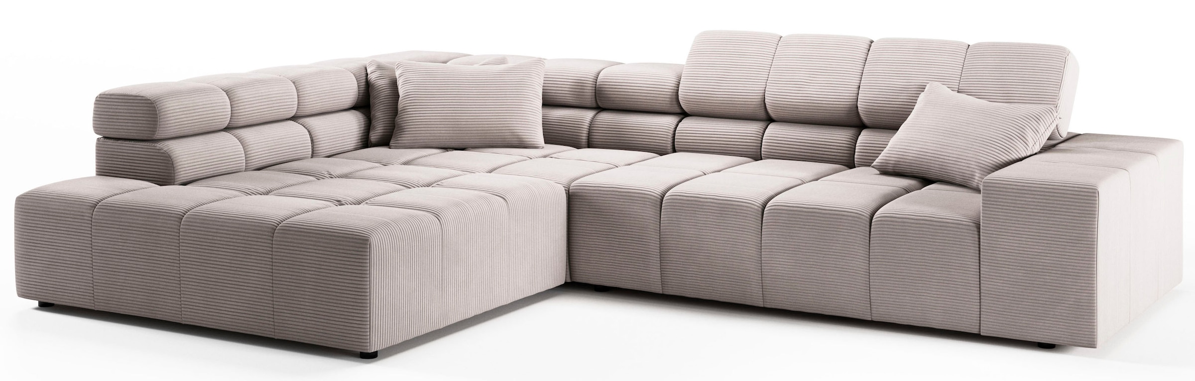 Home affaire Ecksofa »Ancona incl. Kopfteilverstellung, OTTOs Choice, Breite 319cm, L-Form« wahlweise motorische Sitztiefenverstellung, auch in Cord + Easy Care