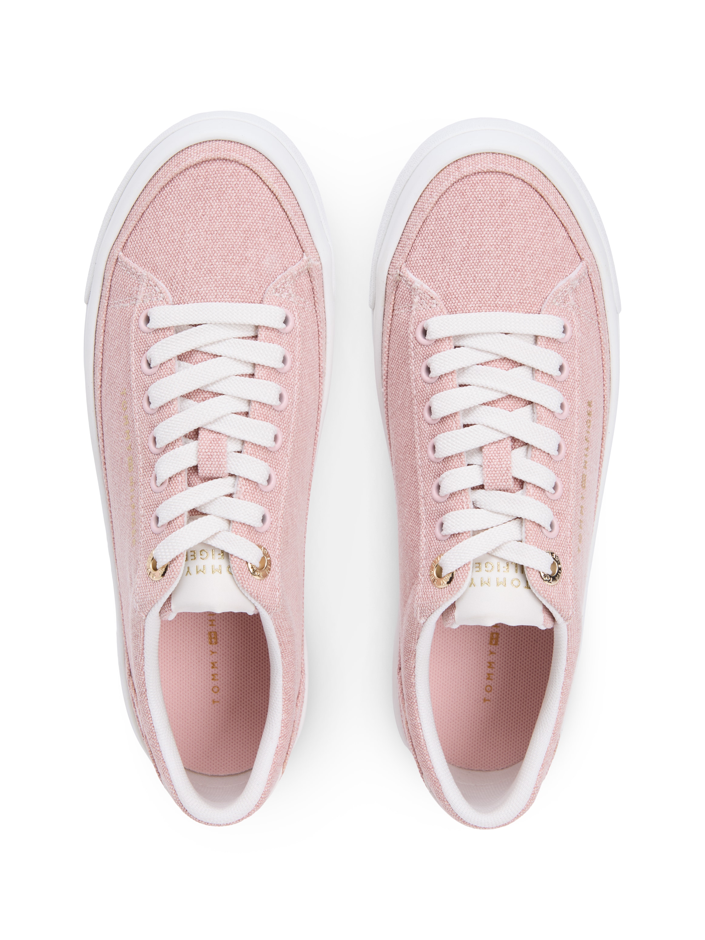 Tommy Hilfiger Plateausneaker »TH FOXING PLATFORM WASHED CANVAS«  Freizeitschuh, Halbschuh, Schnürschuh im angesagten Jeans-Look