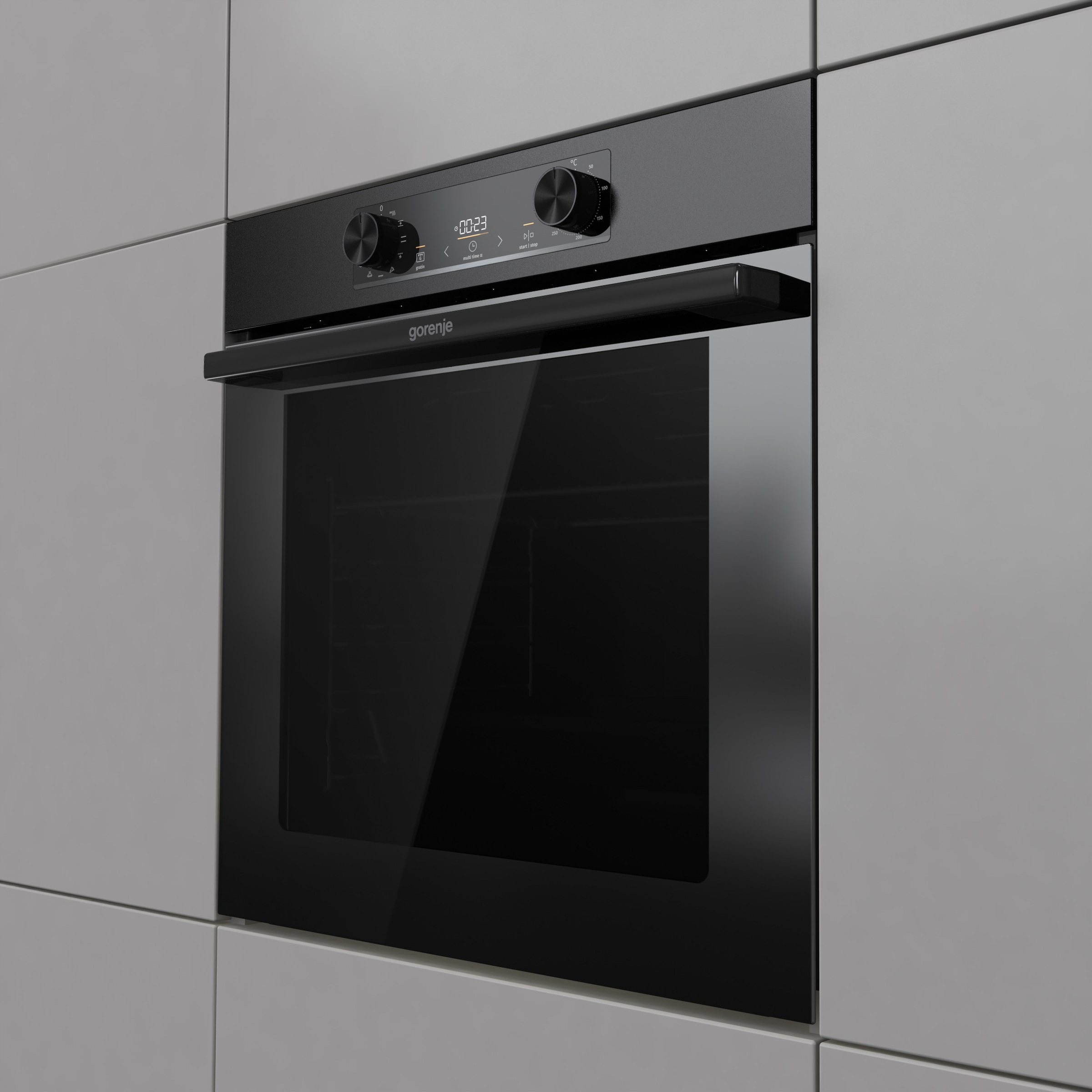 GORENJE Einbaubackofen »BO 6735 E02BKOT« mit Teleskopauszug nachrüstbar mit ecoClean Pizzafunktion mit 300 °C – perfekt für Pizza, Focaccia und mehr!