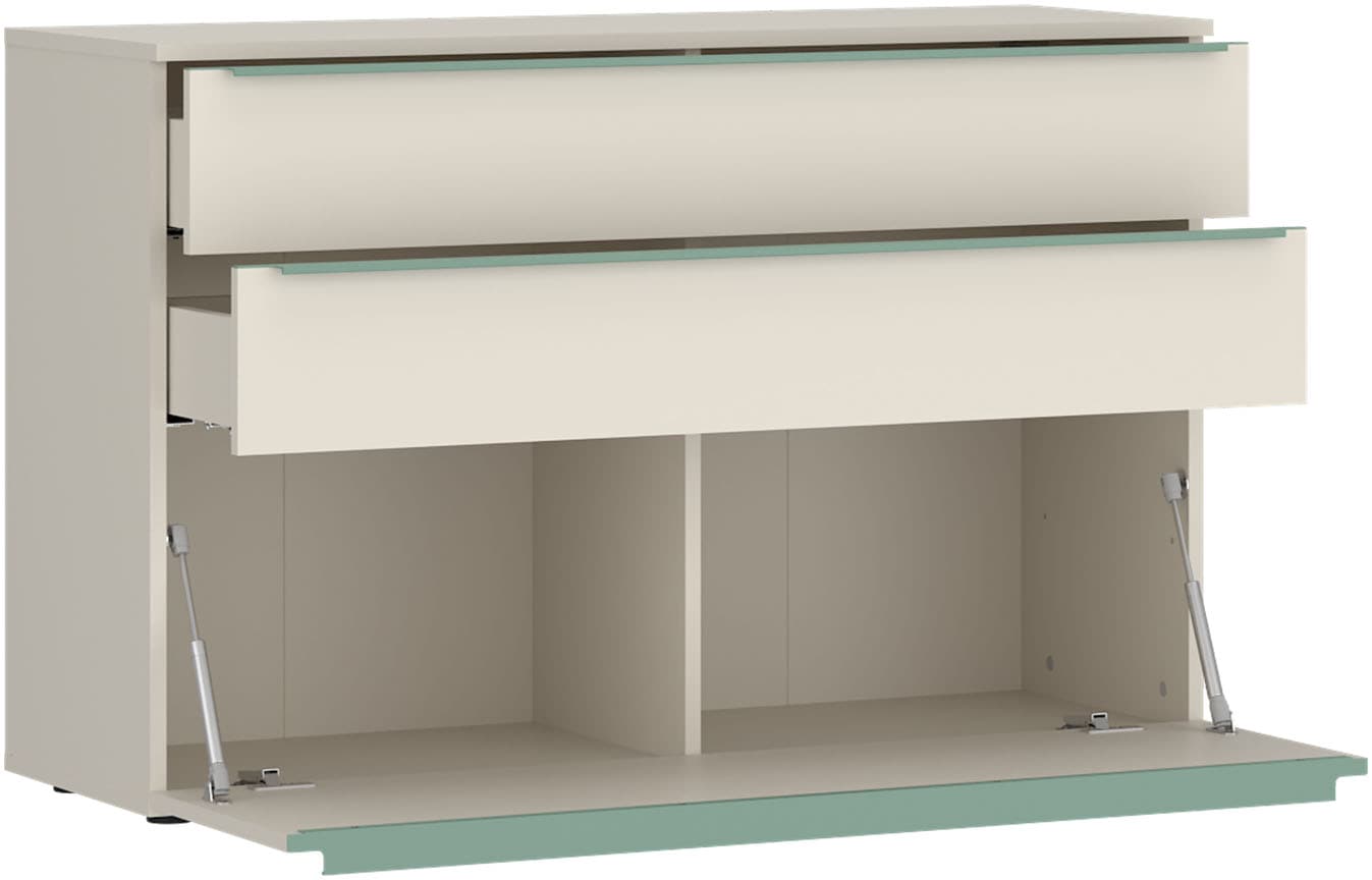 TOM TAILOR HOME Kommode Lowboard, Breite 110 cm,1 Klappe,2 Schubladen, viel Stauraum