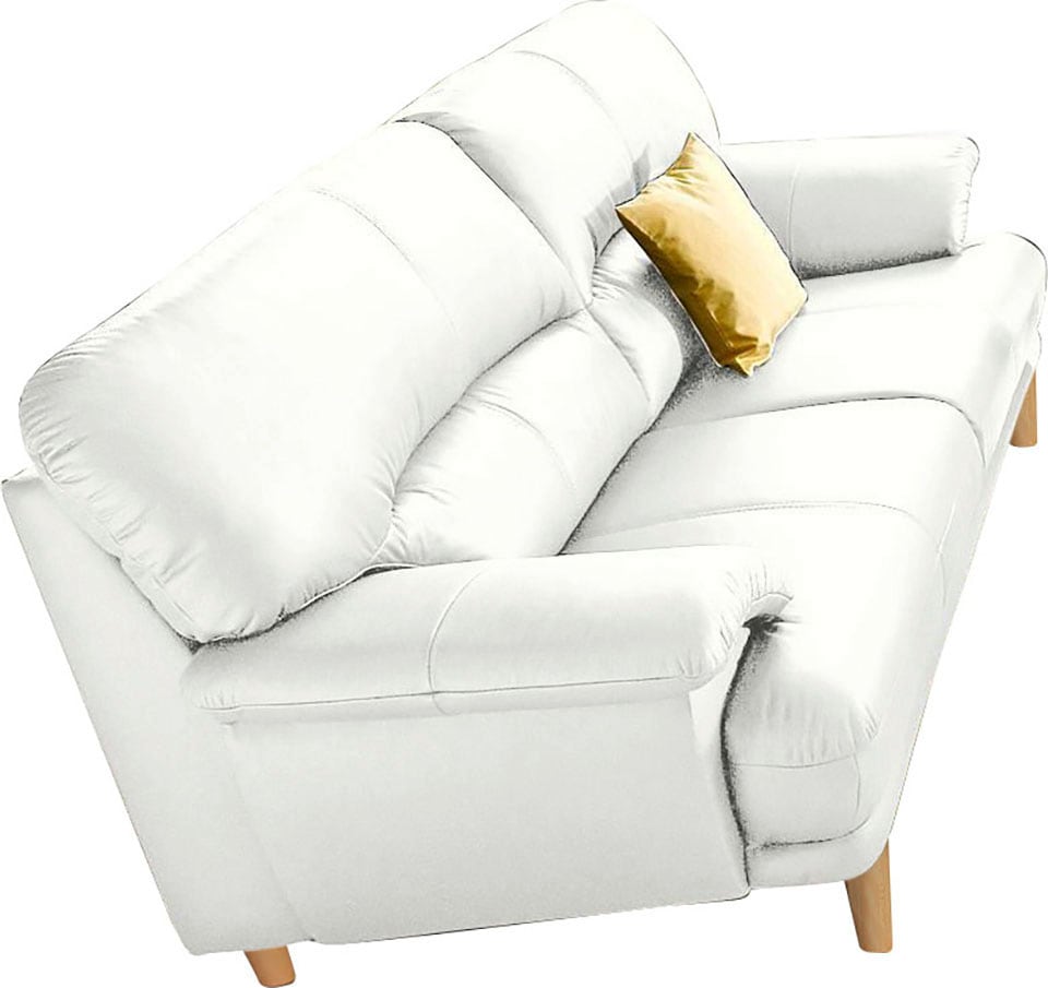 TRENDMANUFAKTUR 3-Sitzer »Cecilia, Sofa in italienischem Design« mit tollem Sitzkomfort, extrabequeme Armlehnen, Holzfüße