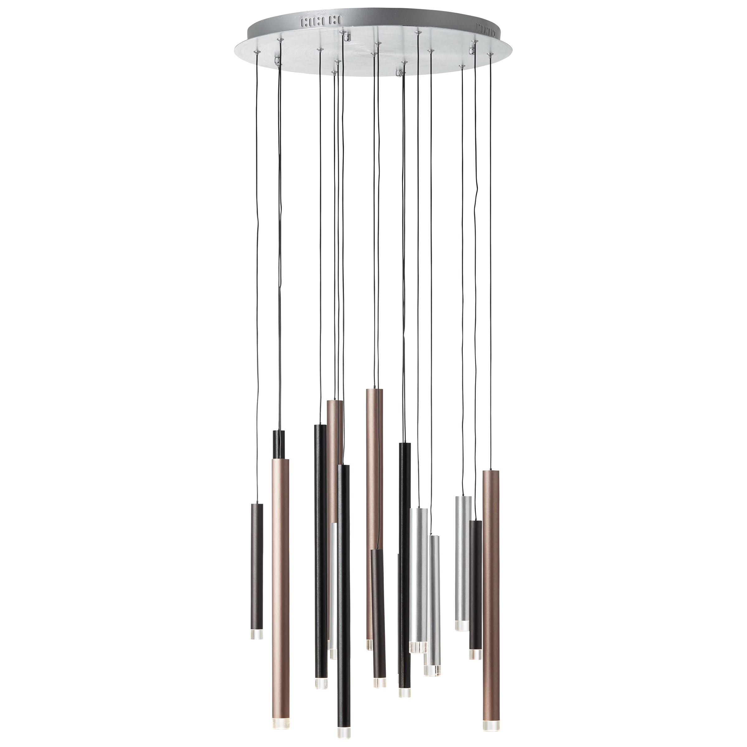 Brilliant Leuchten Cembalo LED Pendelleuchte 16flg braun/Kaffee