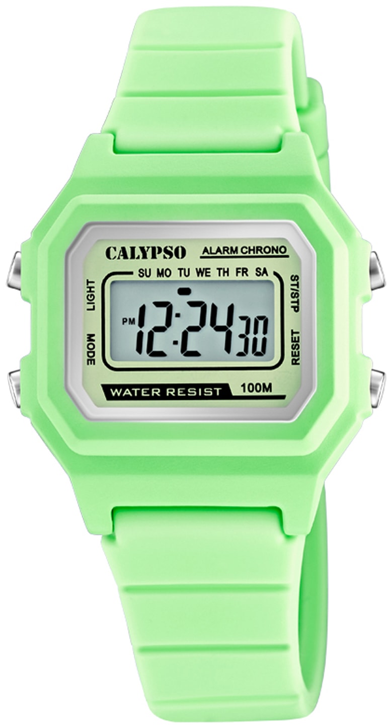 CALYPSO WATCHES Chronograph »Digital Crush, K5802/1«, Armbanduhr, Quarzuhr, Damenuhr, Digitalanzeige, Datum, Stoppfunktion
