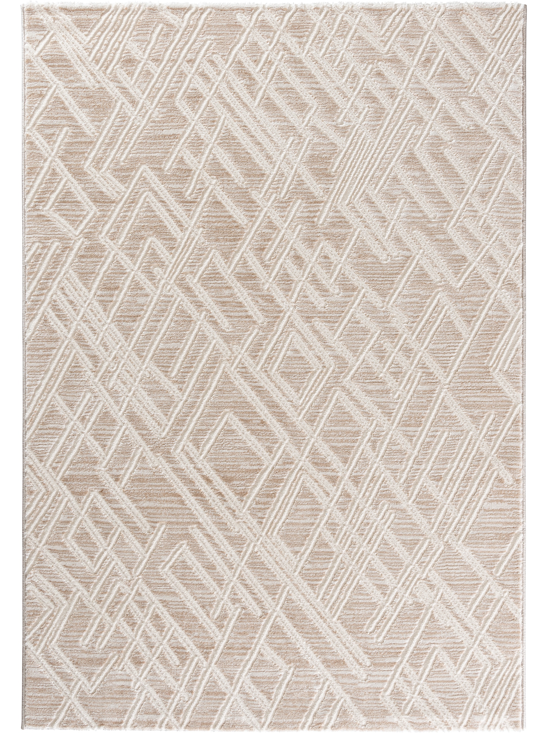 Sehrazat Teppich »Moda 1320 , auch als Läufer« rechteckig 11 mm Höhe Kurzflor, grafisches Hoch Tief  Muster, Wohnzimmer