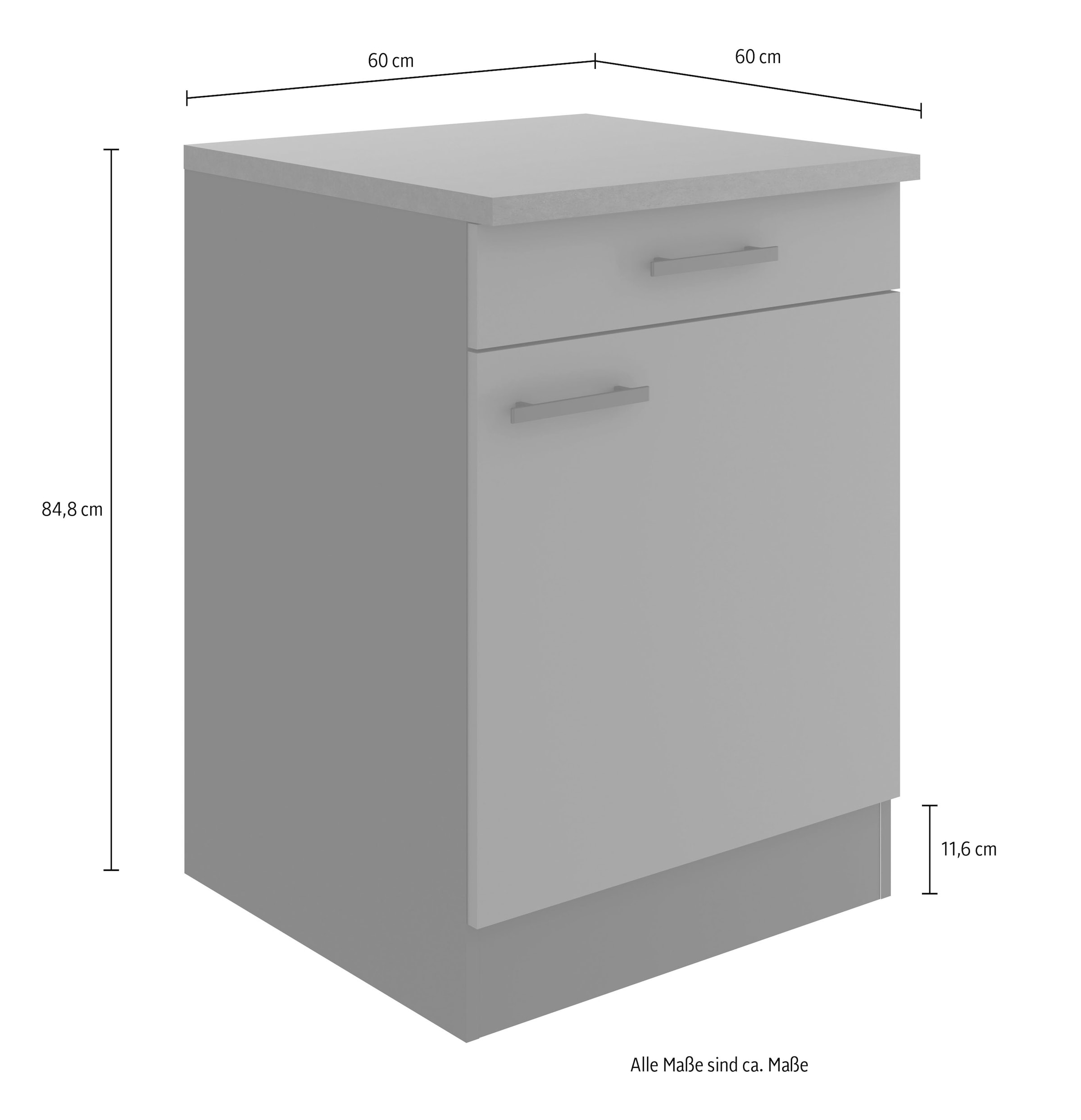 OPTIFIT Unterschrank »Palma«, Breite 60 cm, mit 1 Tür und 1 Schubkasten