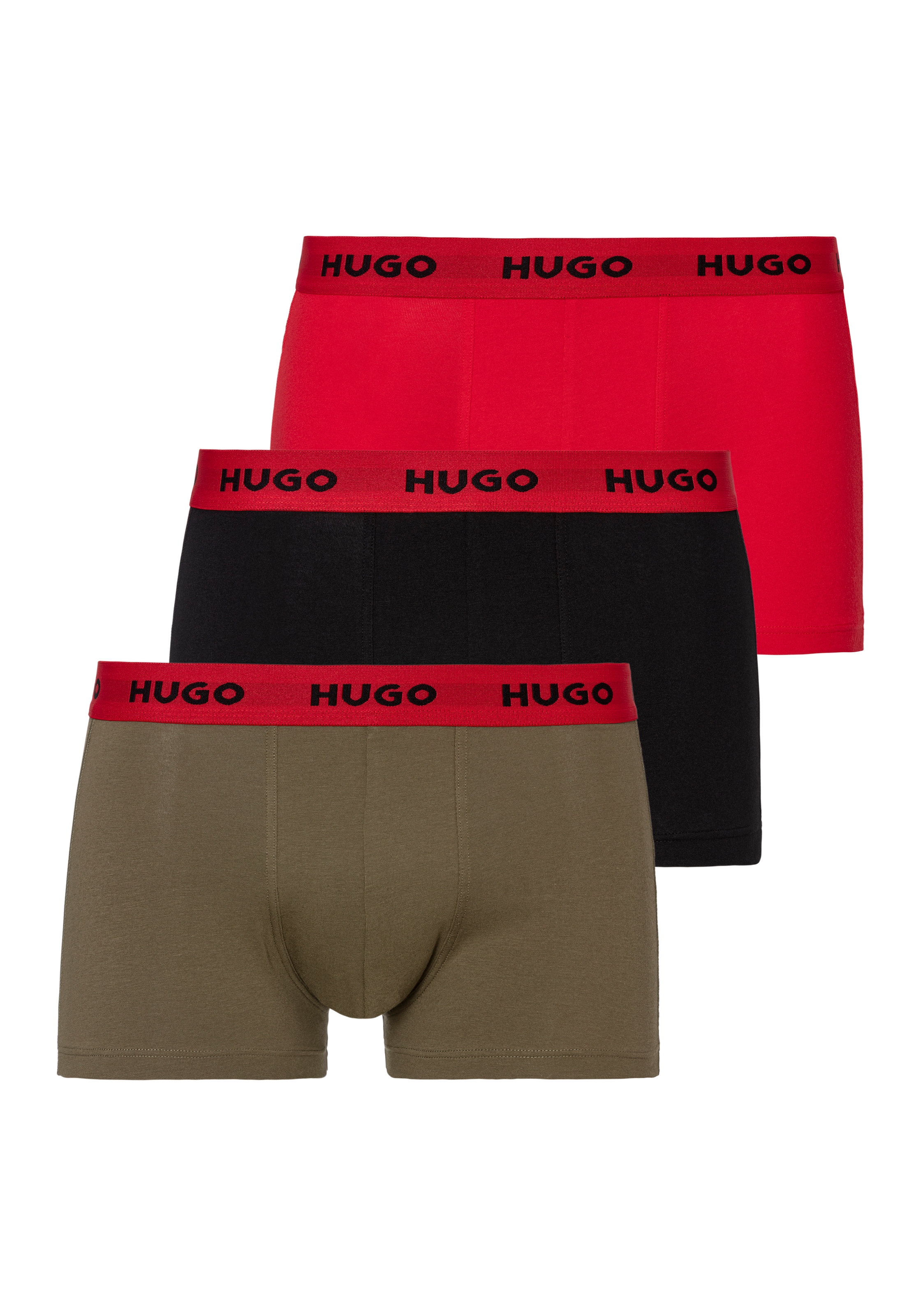 HUGO Underwear Trunk, (Packung, 3 St., 3er-Pack), mit Markenlogo