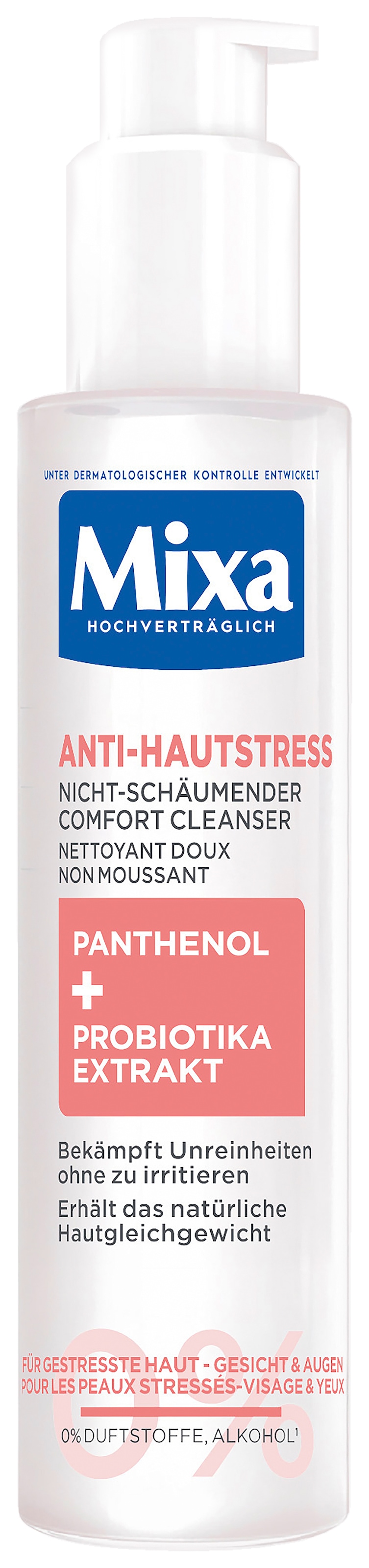 Mixa Gesichtsreinigungsgel »MIXA ANTI-HAUTSTRESS CLEANSER« bekämpft Unreinheiten ohne zu irritieren