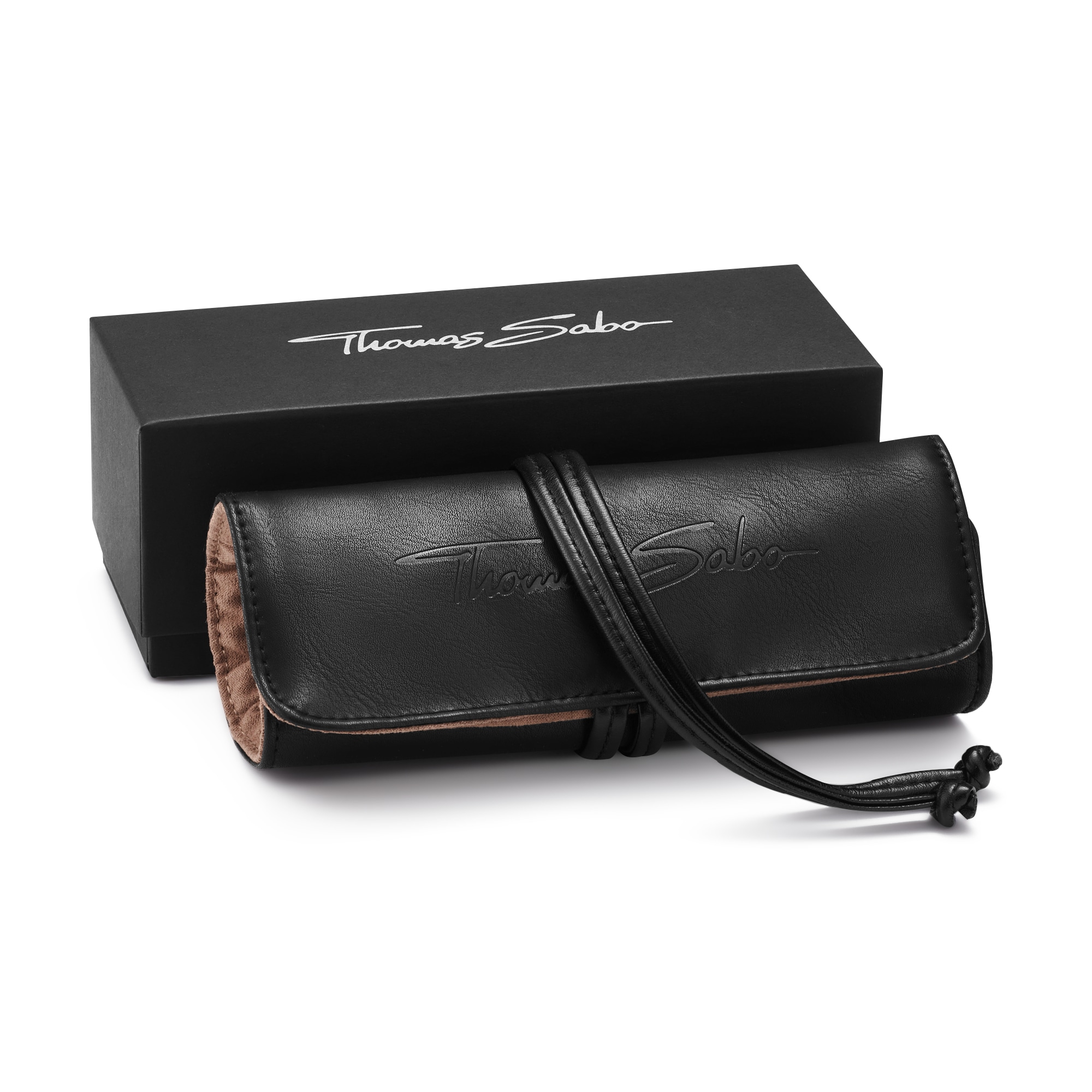 THOMAS SABO Schmuckrolle »schwarz, Reiseetui, Schmuckaufbewahrung, Geschenk, CASE006«