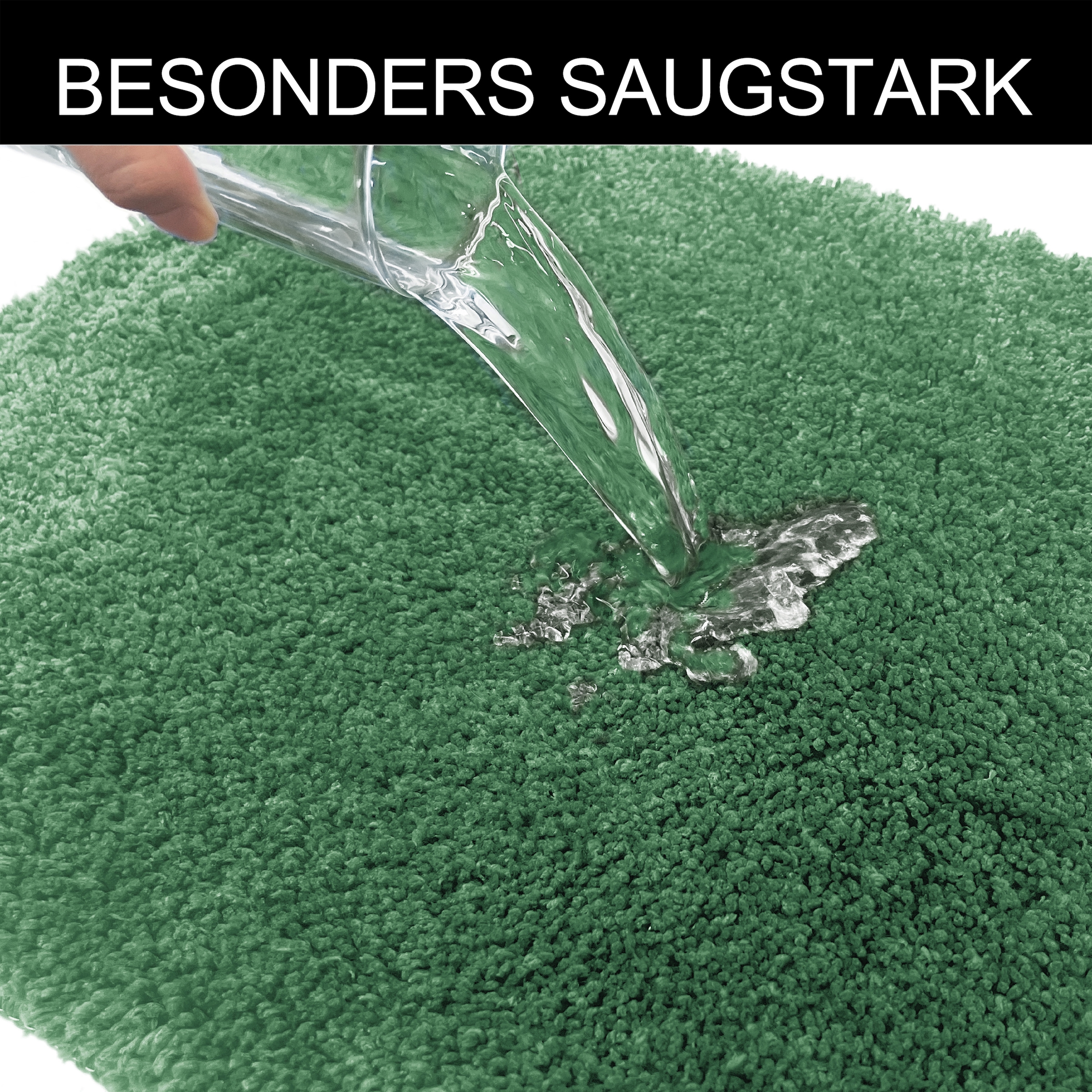 my home Badematte »Inga, Badezimmer Teppich, Badvorleger« Höhe 20 mm rutschhemmend beschichtet fußbodenheizungsgeeignet | schnell trocknend | strapazierfähig Badteppich, unifarben, weich, als halbrund und rechteckig erhältlich