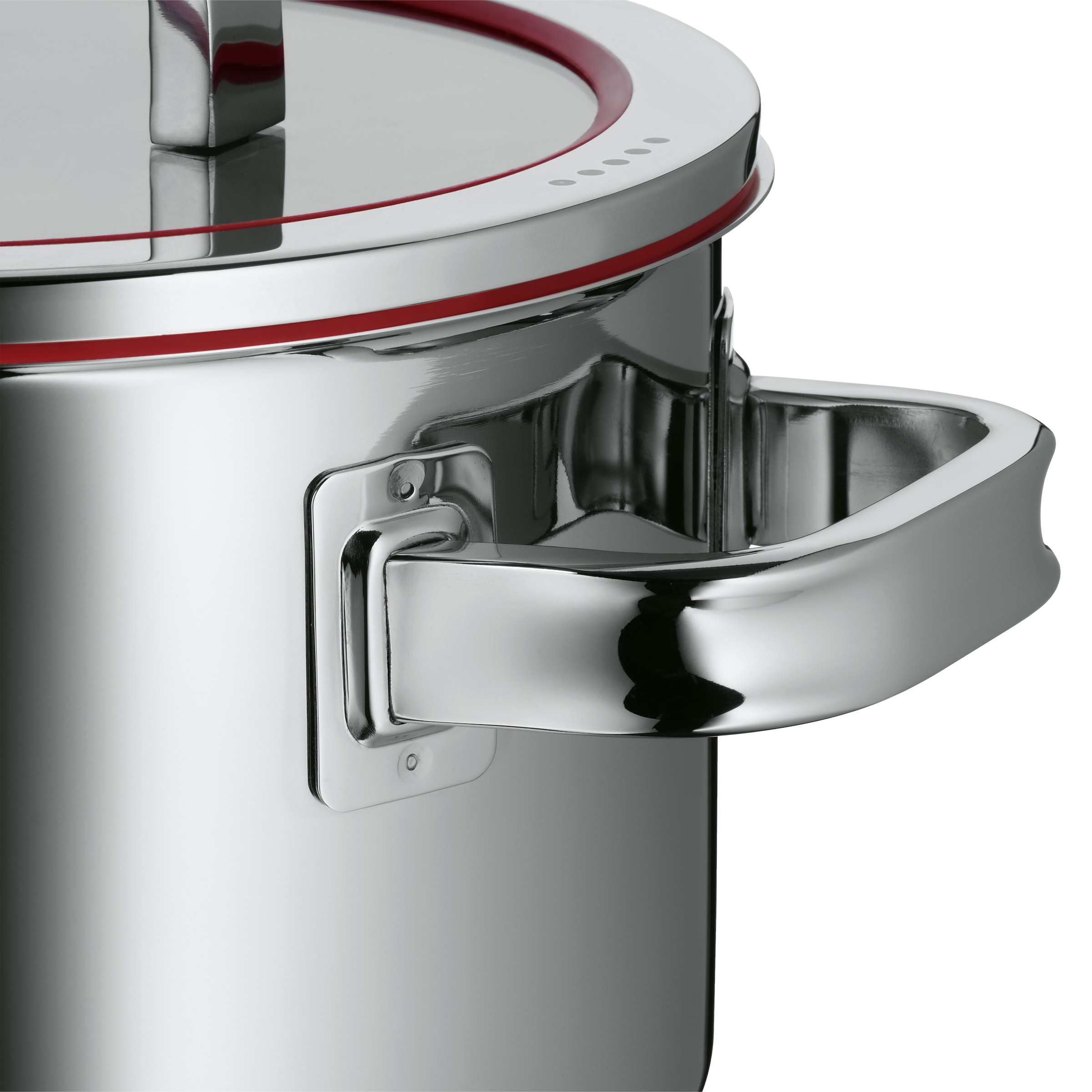 WMF Fleischtopf »Function 4«, Cromargan® Edelstahl Rostfrei 18/10, (2 tlg.), wärmereduzierende Griffe, mit 4 Abgießfunktionen, Innenskalierung