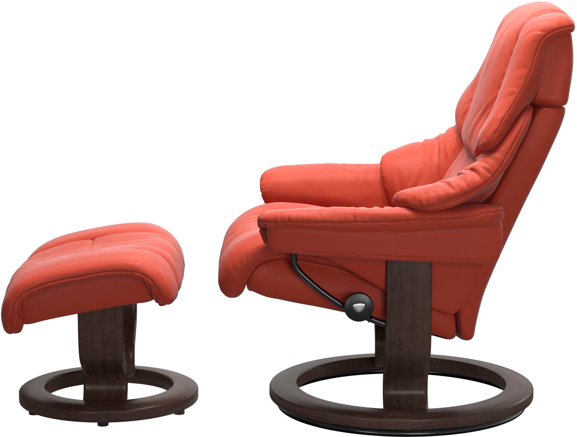 Stressless® Relaxsessel »Reno«, (Set, Relaxsessel mit Hocker), mit Hocker, mit Classic Base, Größe S, M & L, Gestell Wenge