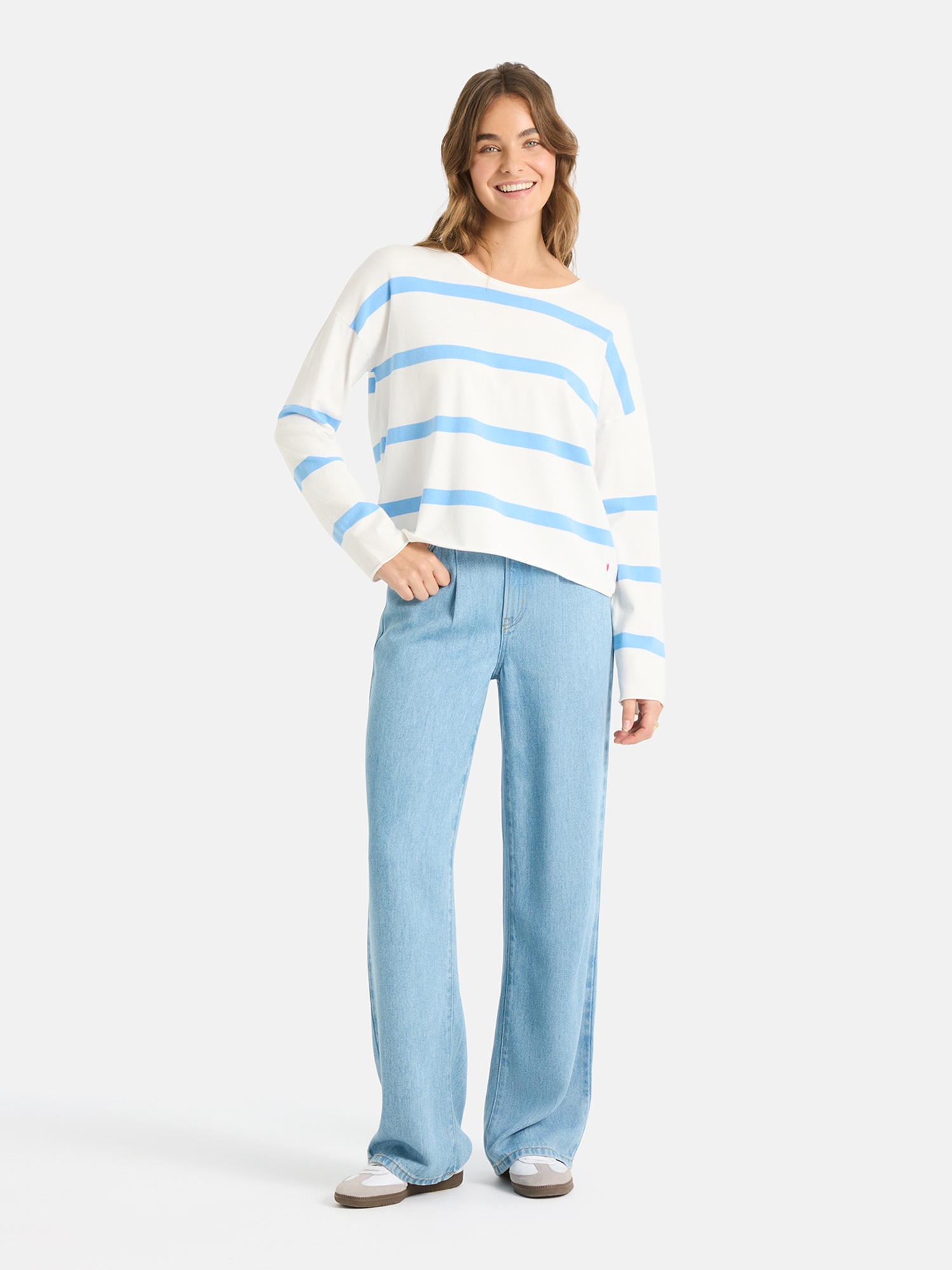 Lieblingsstück Rundhalspullover »MarciEP« mit Streifen