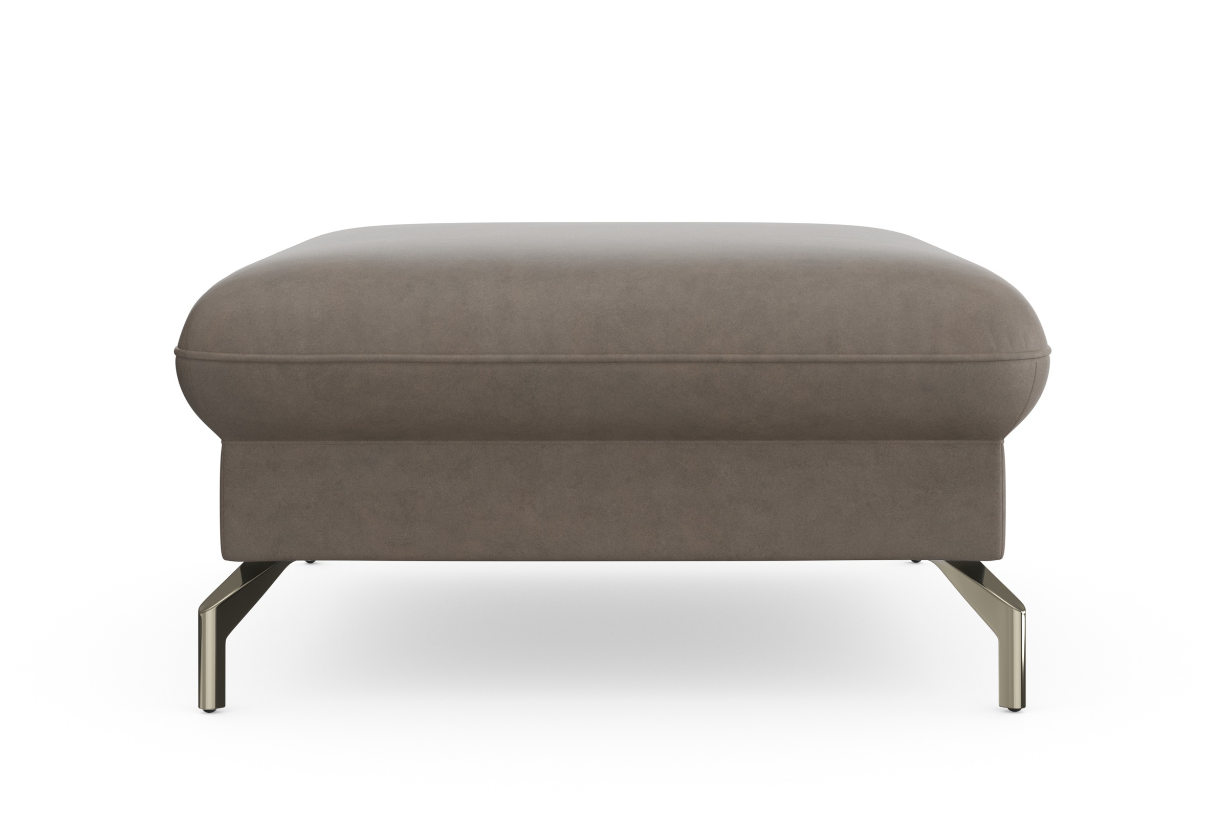 sit&more Hocker »Fashion«, inklusive Federkern, mit satinierten Nickelfüßen